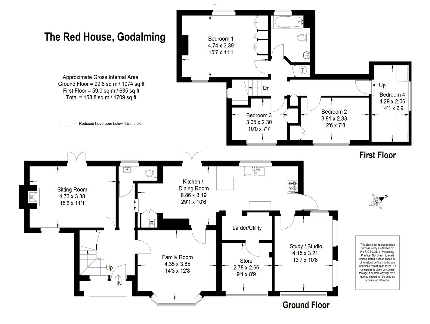 The Red House, 1 Hawthorn Road, Godalming floorplan