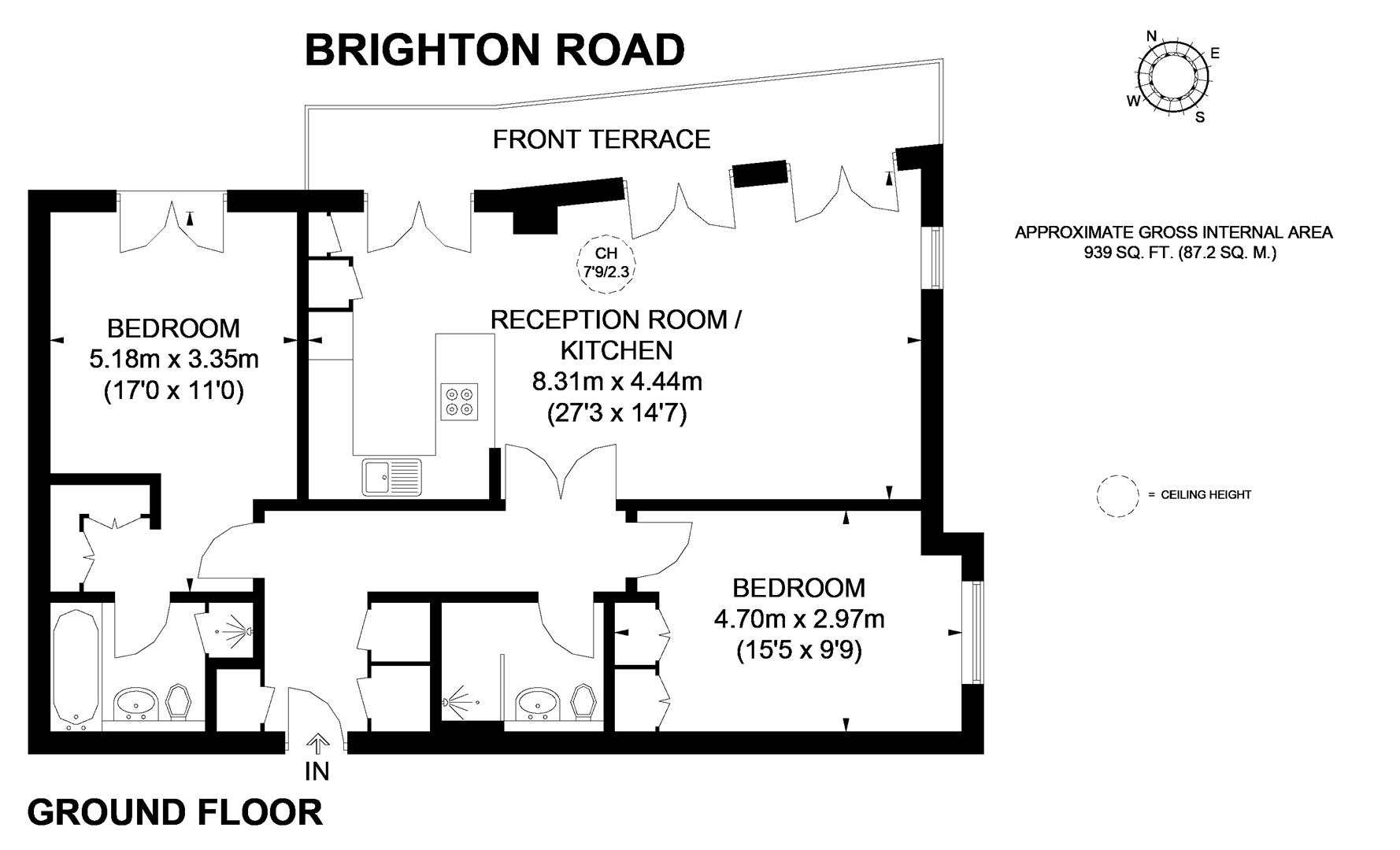 2 Bedrooms Flat for sale in Brighton Road, Surbiton KT6