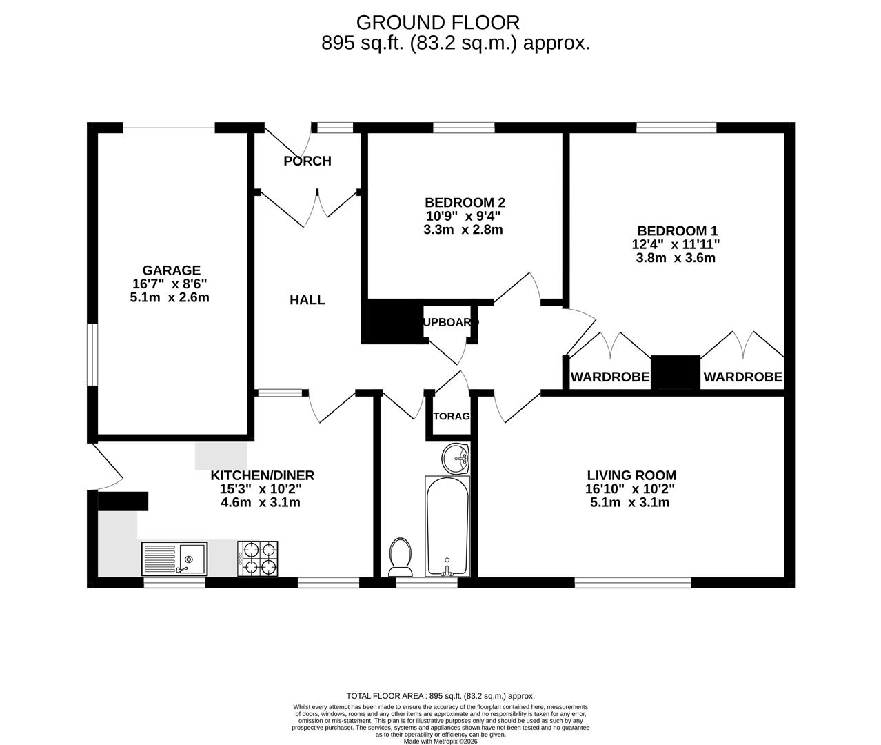 28, Churchward Avenue, Weymouth floorplan