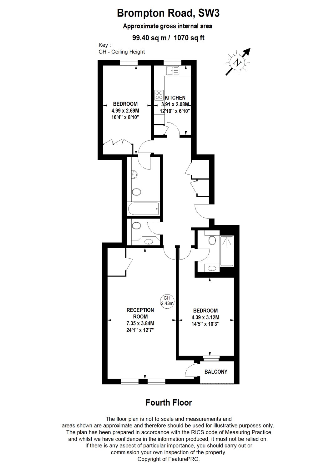 2 Bedrooms Flat to rent in Brompton Road, London SW3