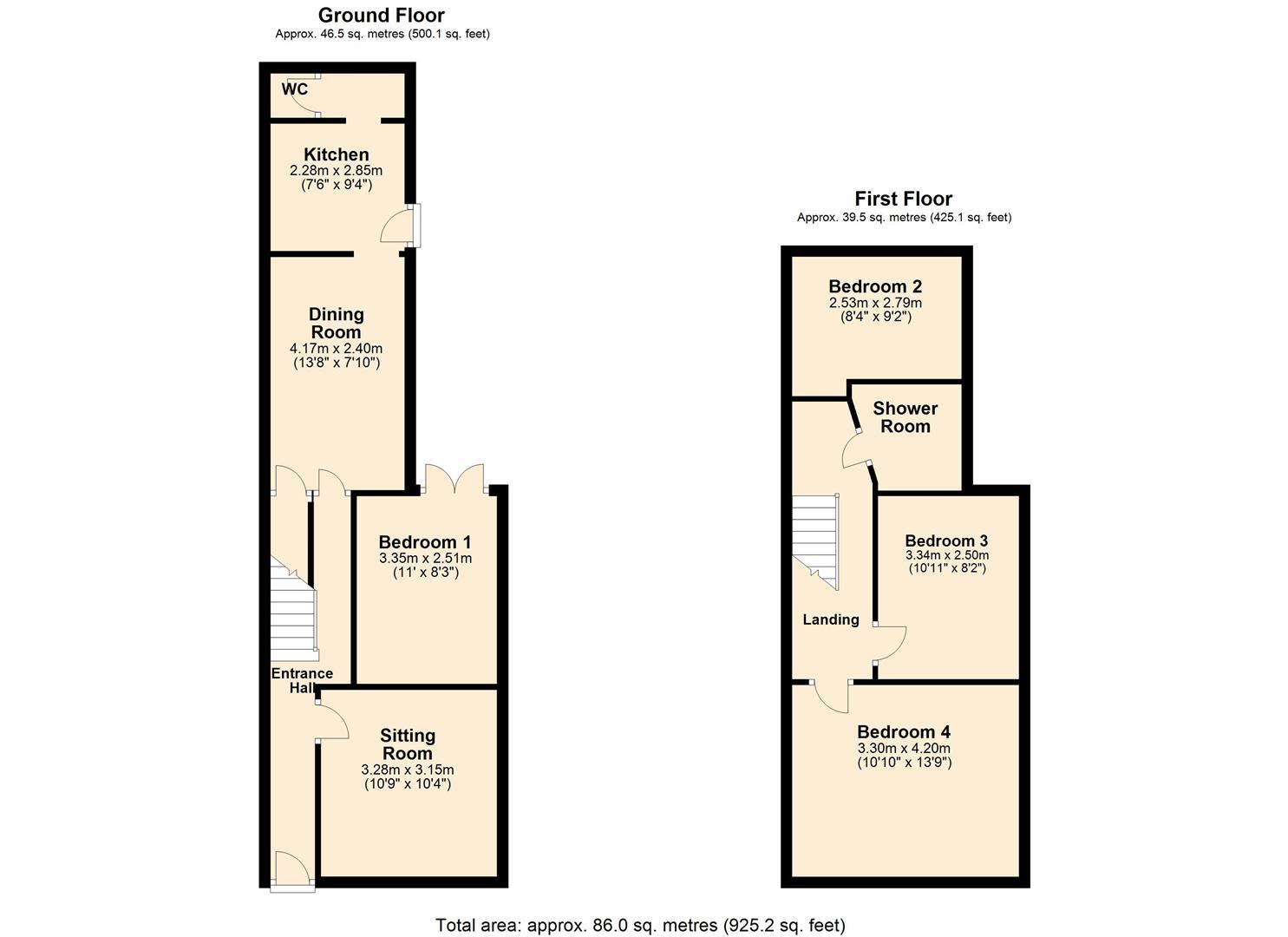 Priory Road, Exeter floorplan
