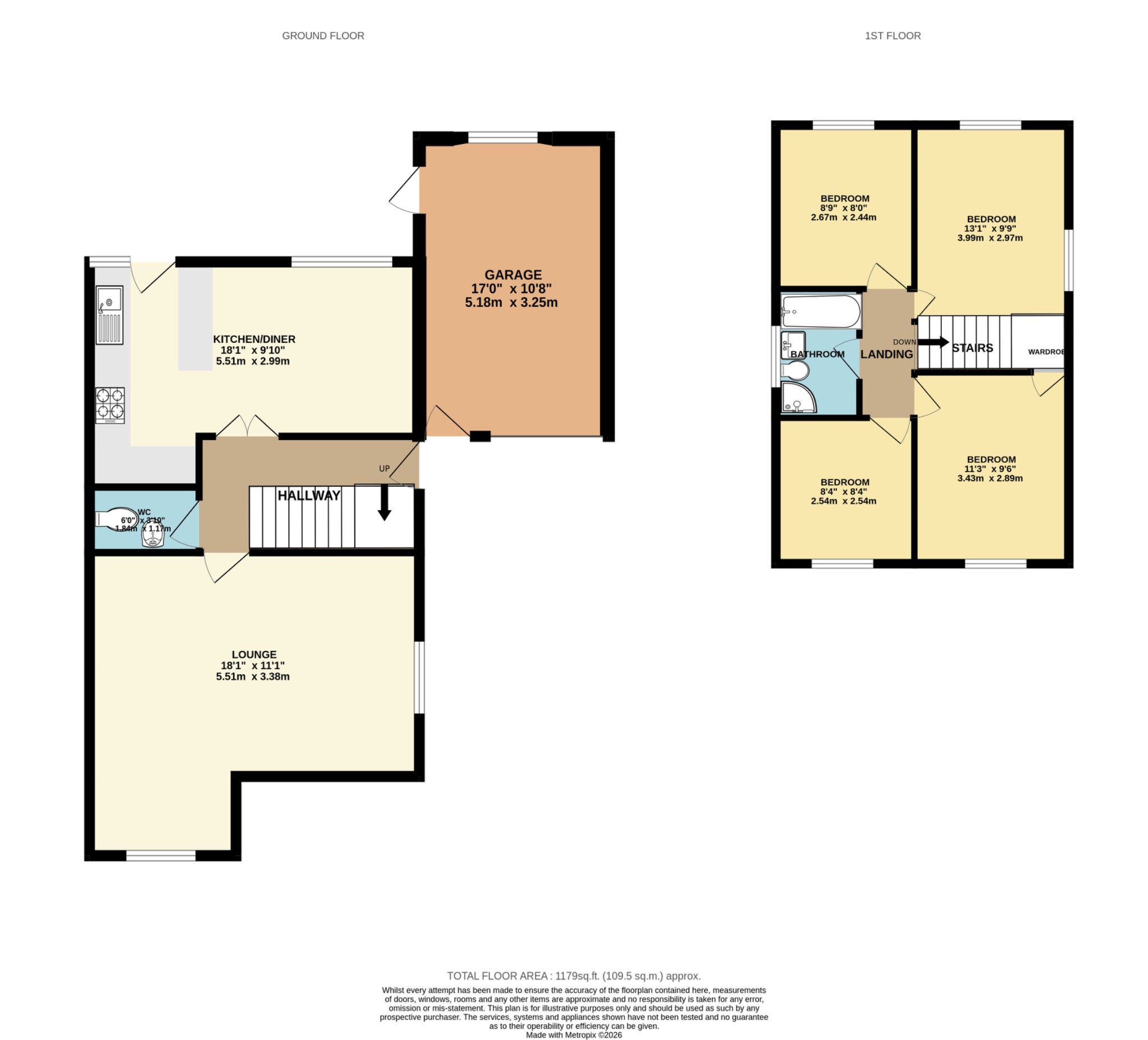 32 Rothwell Gardens, Woodley, Berkshire floorplan