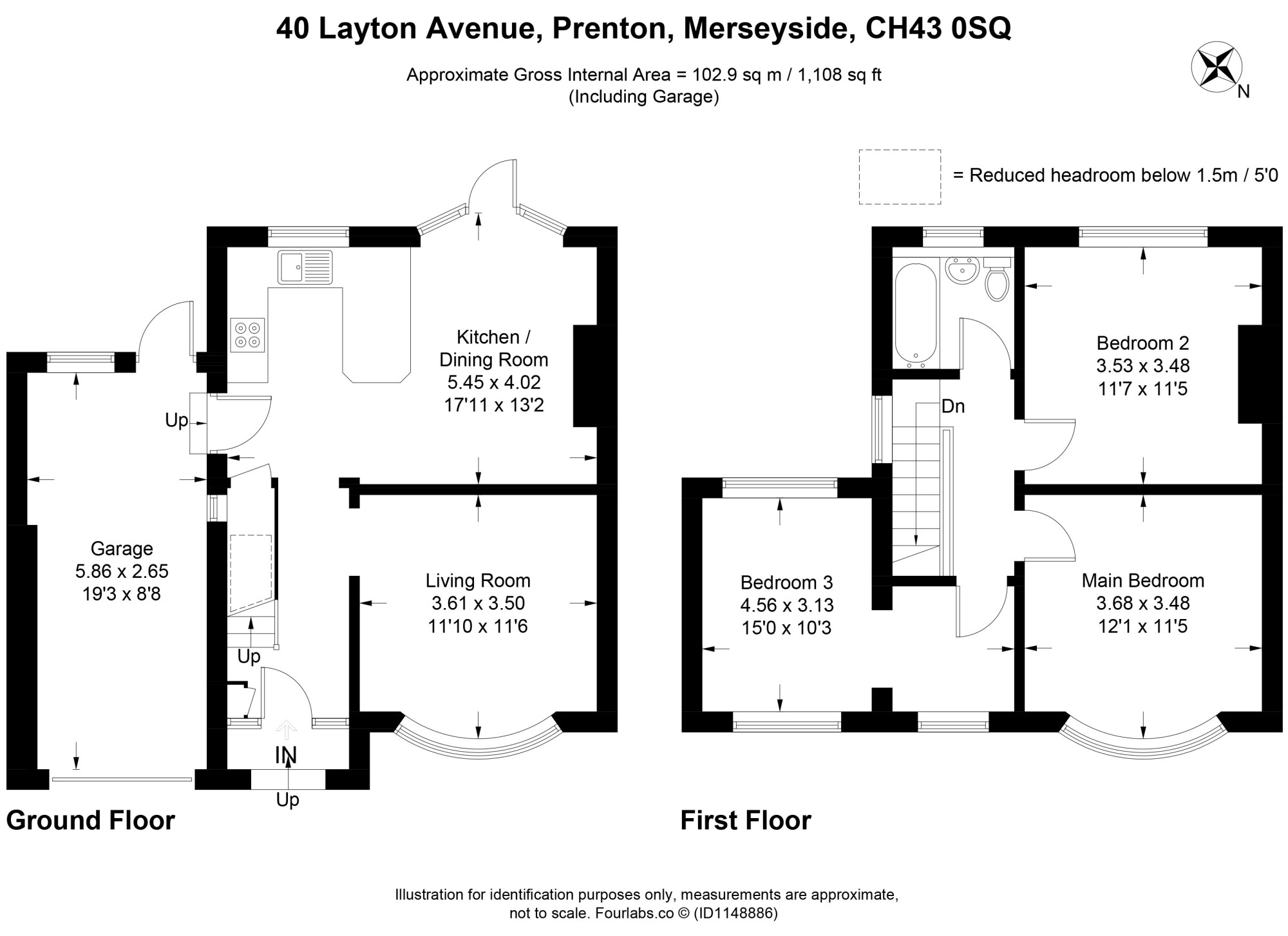 40, Layton Avenue, Prenton floorplan