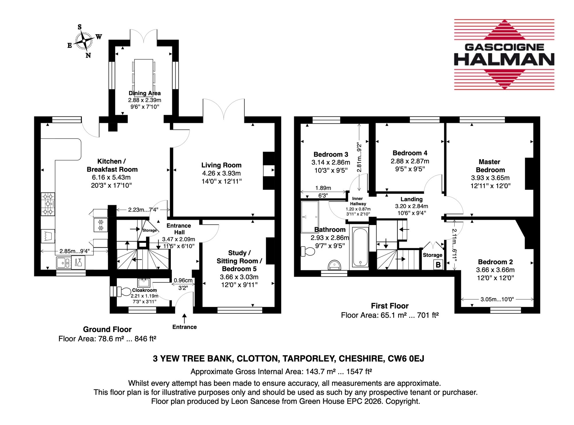 3 Yew Tree Bank, Tarporley floorplan