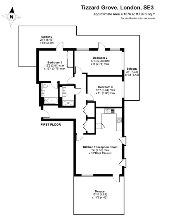 Flat 107 Merlin Court, 31 Tizzard Grove, London floorplan