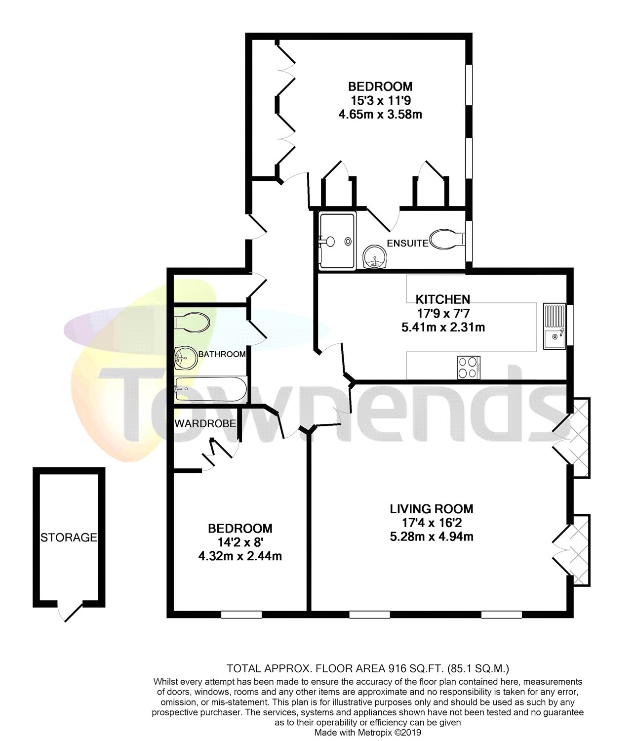 2 Bedrooms Flat to rent in Sells Close, Guildford, Surrey GU1