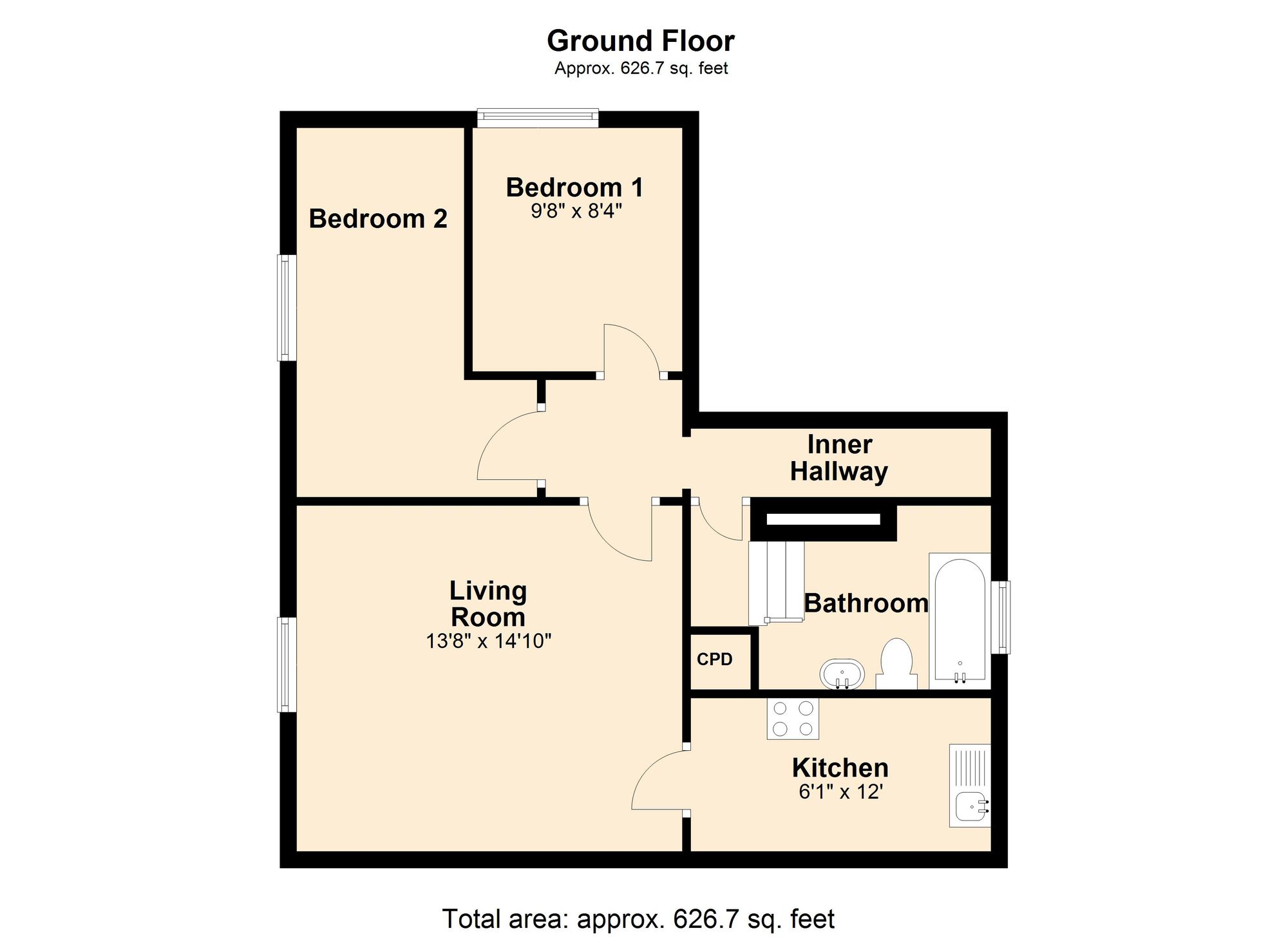 Flat 4 36 Willow Street, Accrington, Accrington floorplan