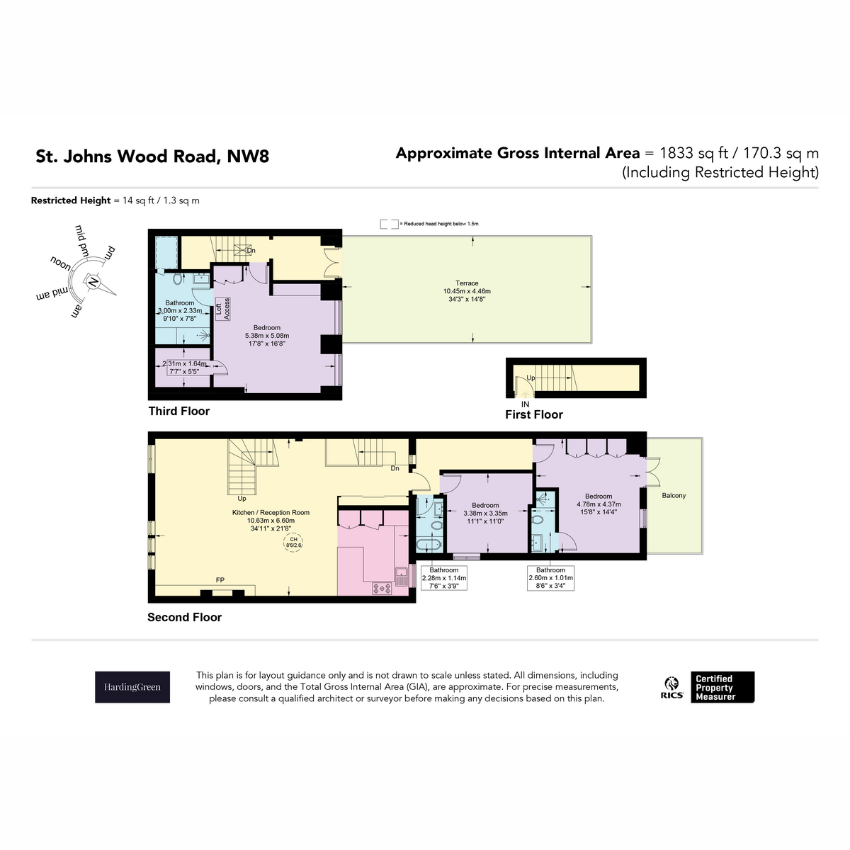 Flat 3, 5, St. John's Wood Road, London floorplan
