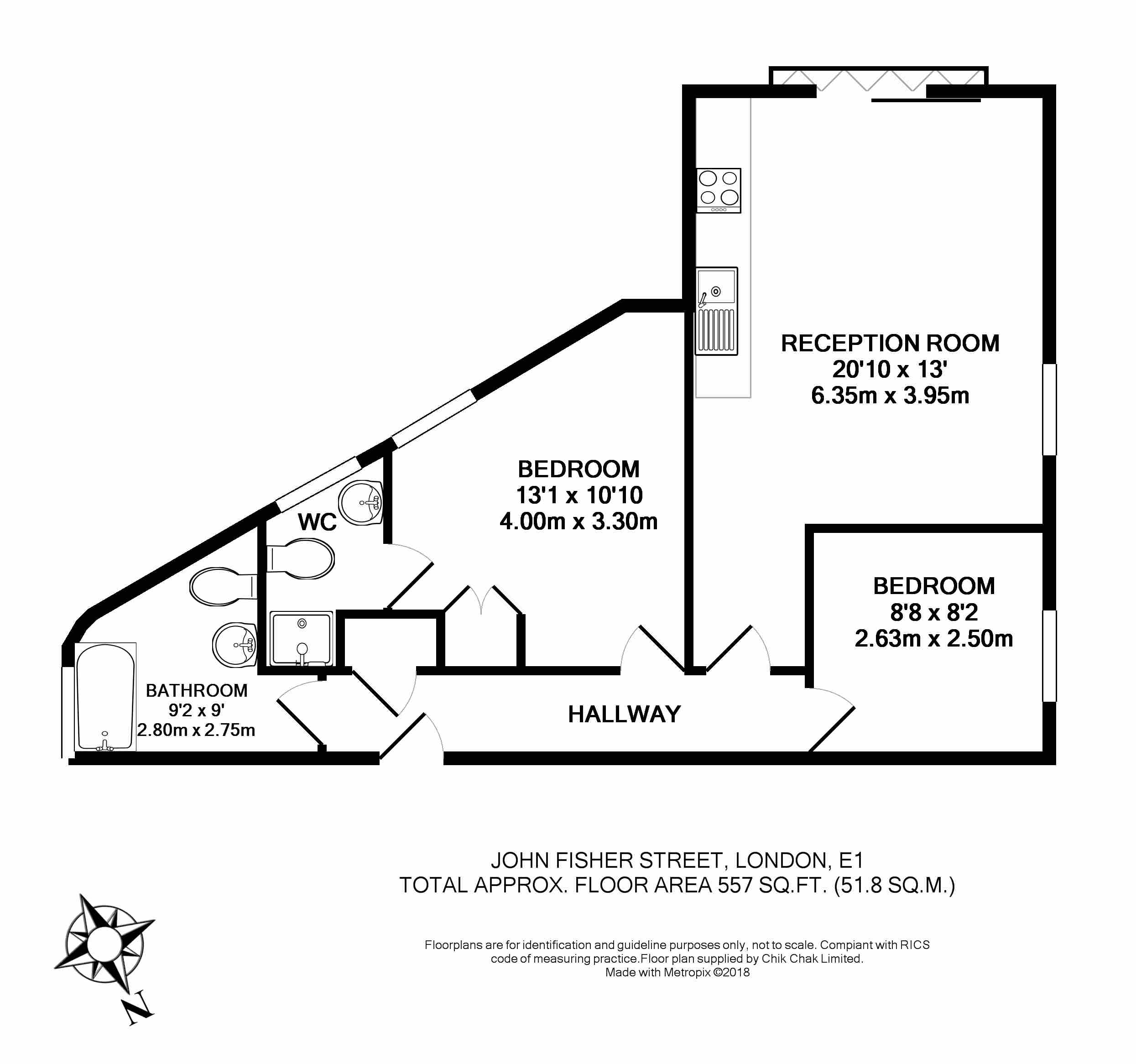 2 Bedrooms Flat to rent in John Fisher Street, London E1