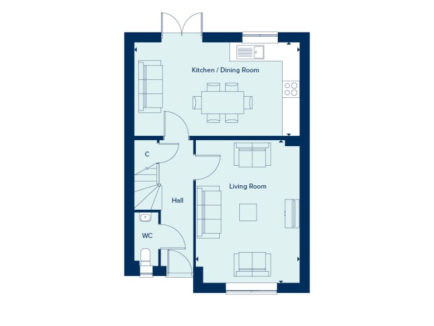 248, Hillside Road, Branston floorplan