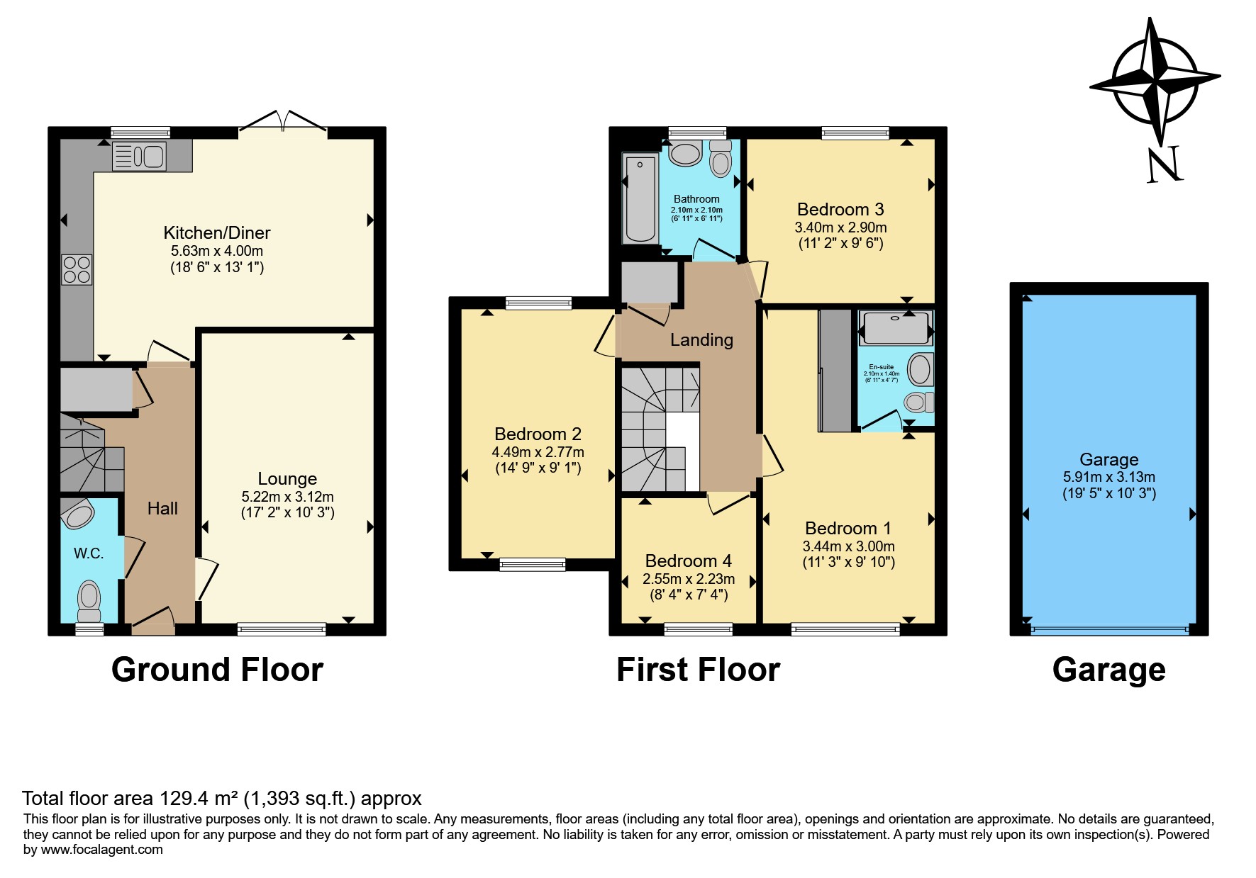 35, Alnwick Way, Grantham floorplan