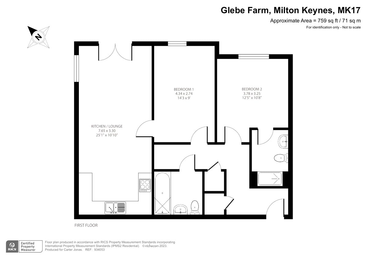 Flat 4, 1, Scott Court, Milton Keynes floorplan