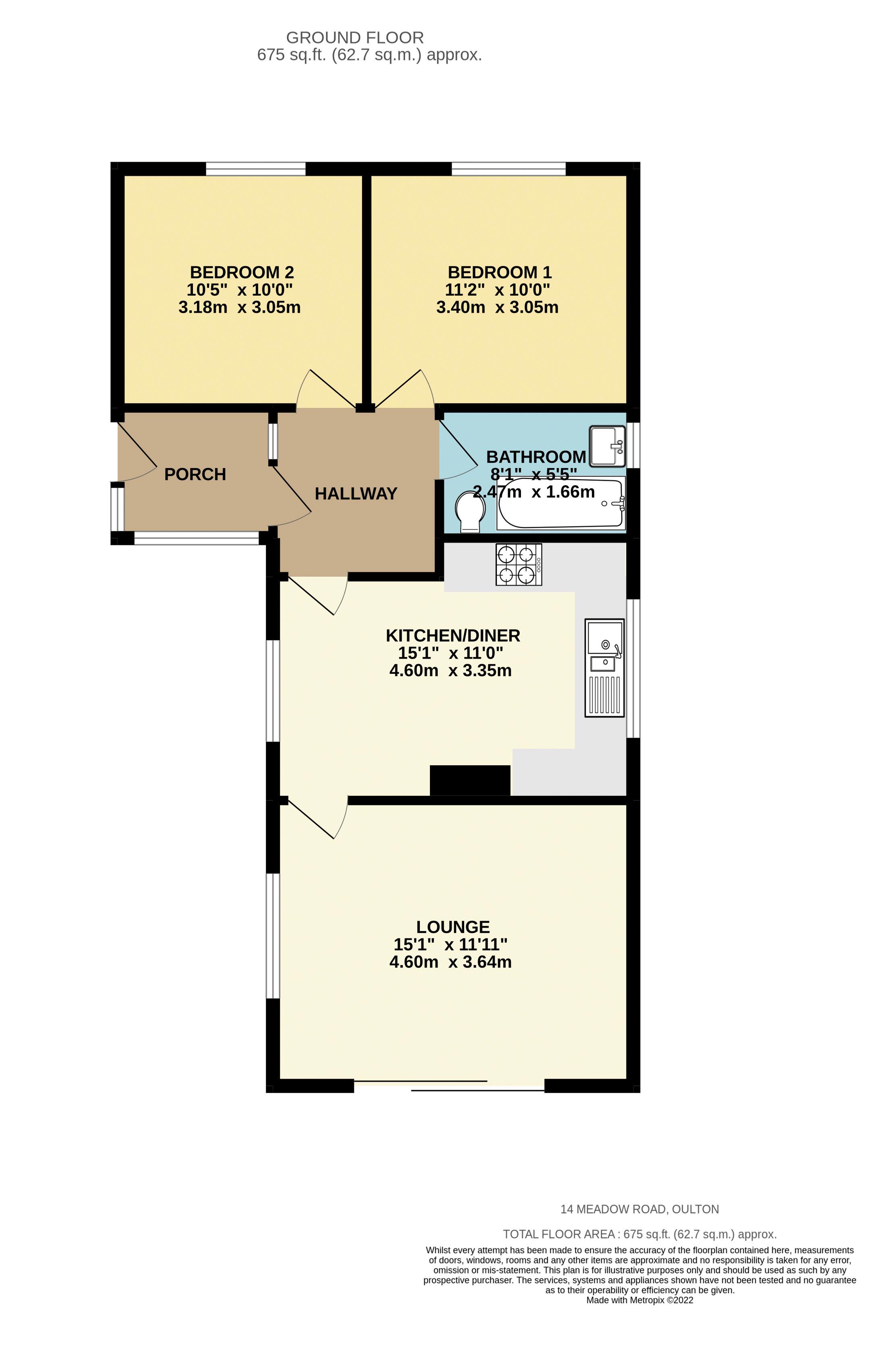 14, Meadow Road, Lowestoft floorplan