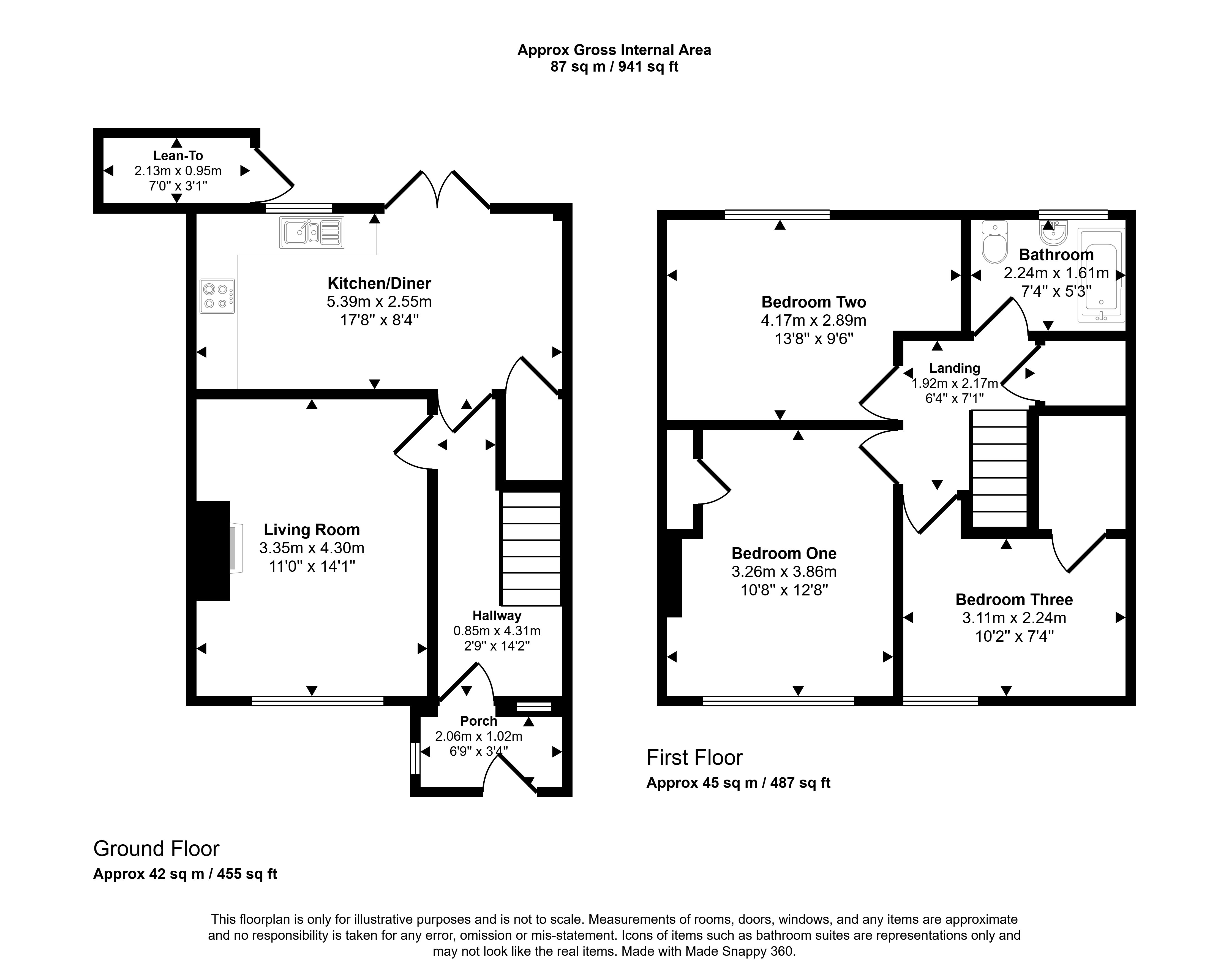 Greenmeadow Close, Glyncoch Pontypridd floorplan