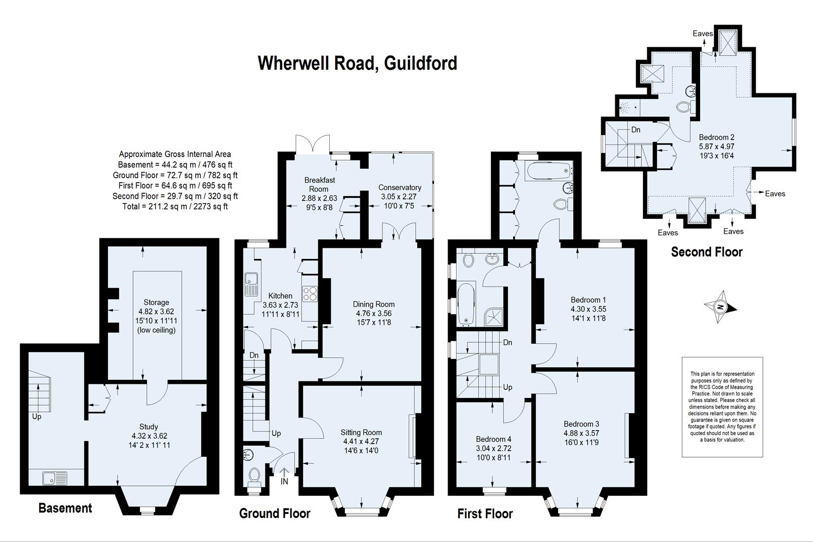 22, Wherwell Road, Surrey floorplan