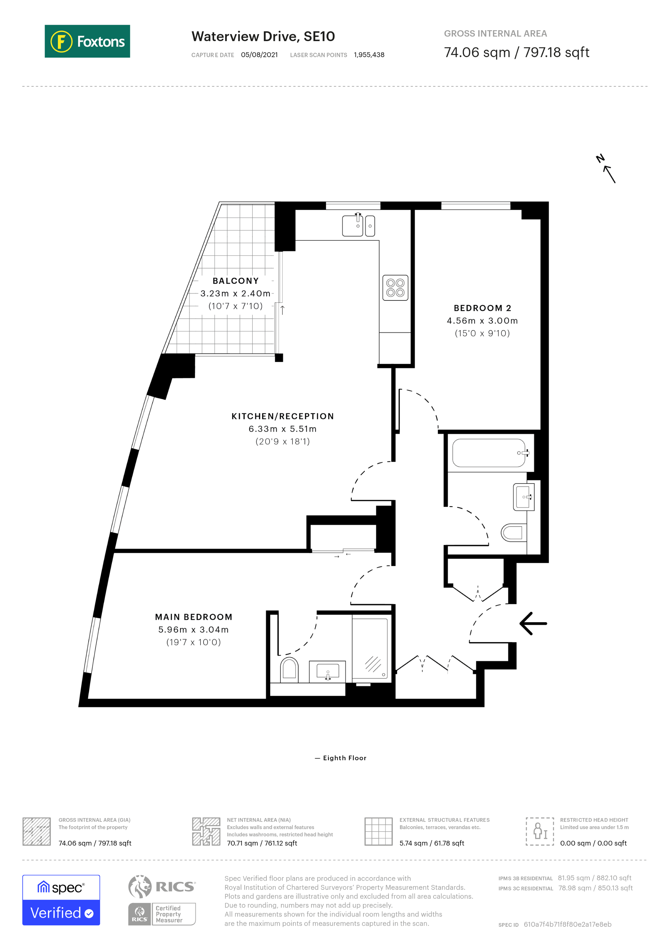 Waterview Drive, North Greenwich, London SE10, 2 bedroom flat to rent
