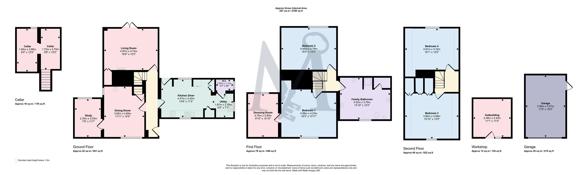2, Vicarage Street, Coalville floorplan