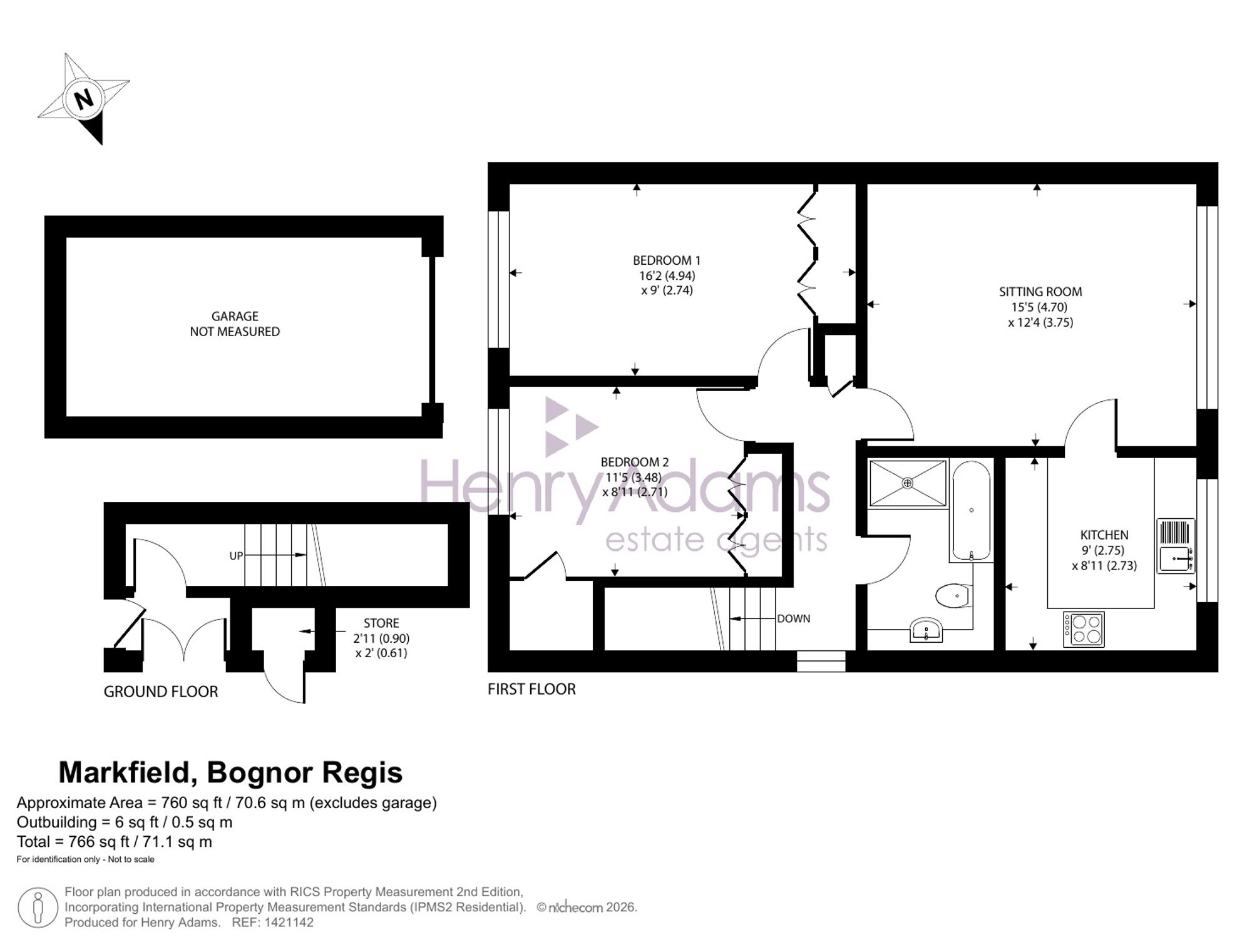 65 Markfield, Bognor Regis floorplan