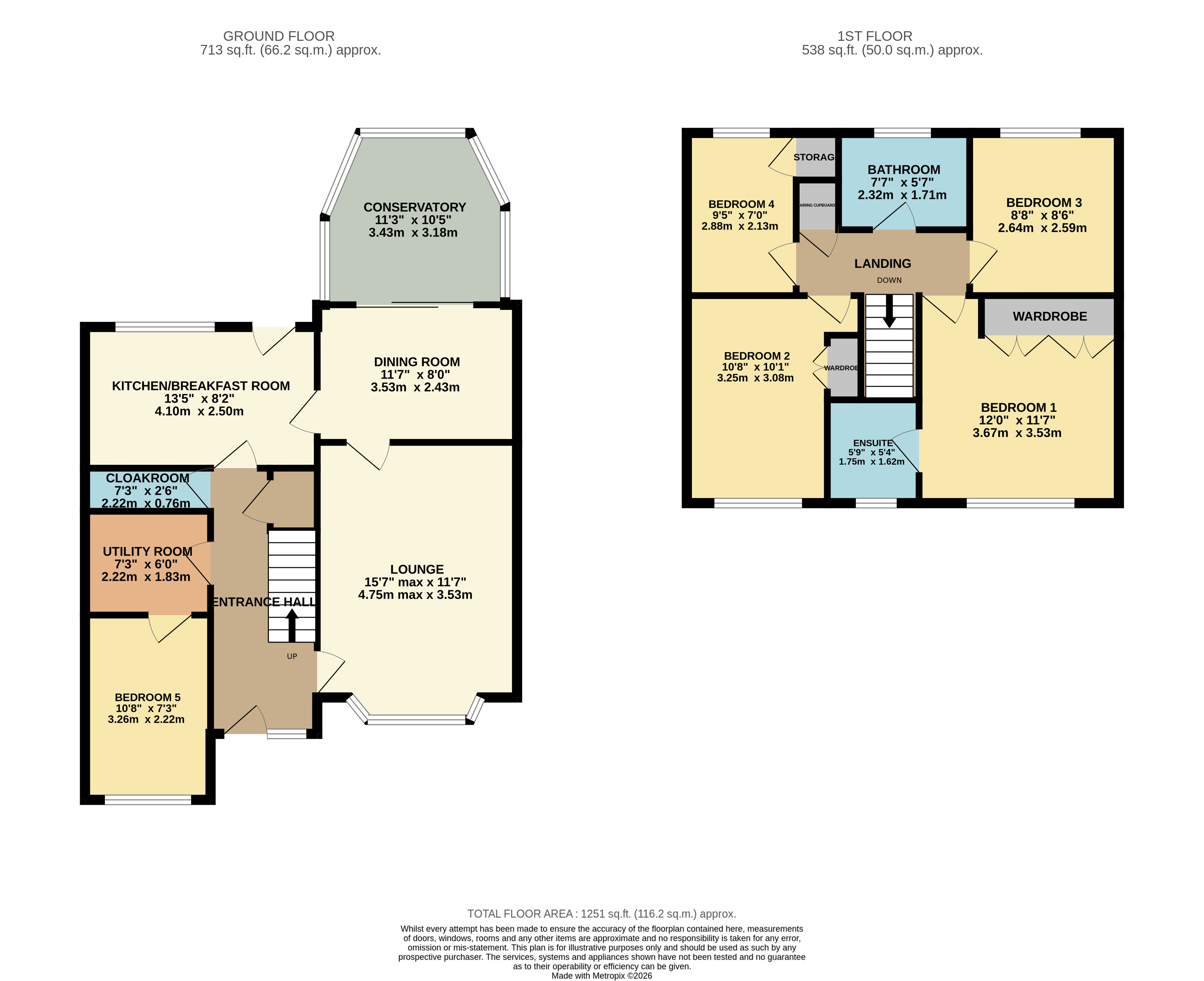 19, Sworder Close, Bedfordshire floorplan