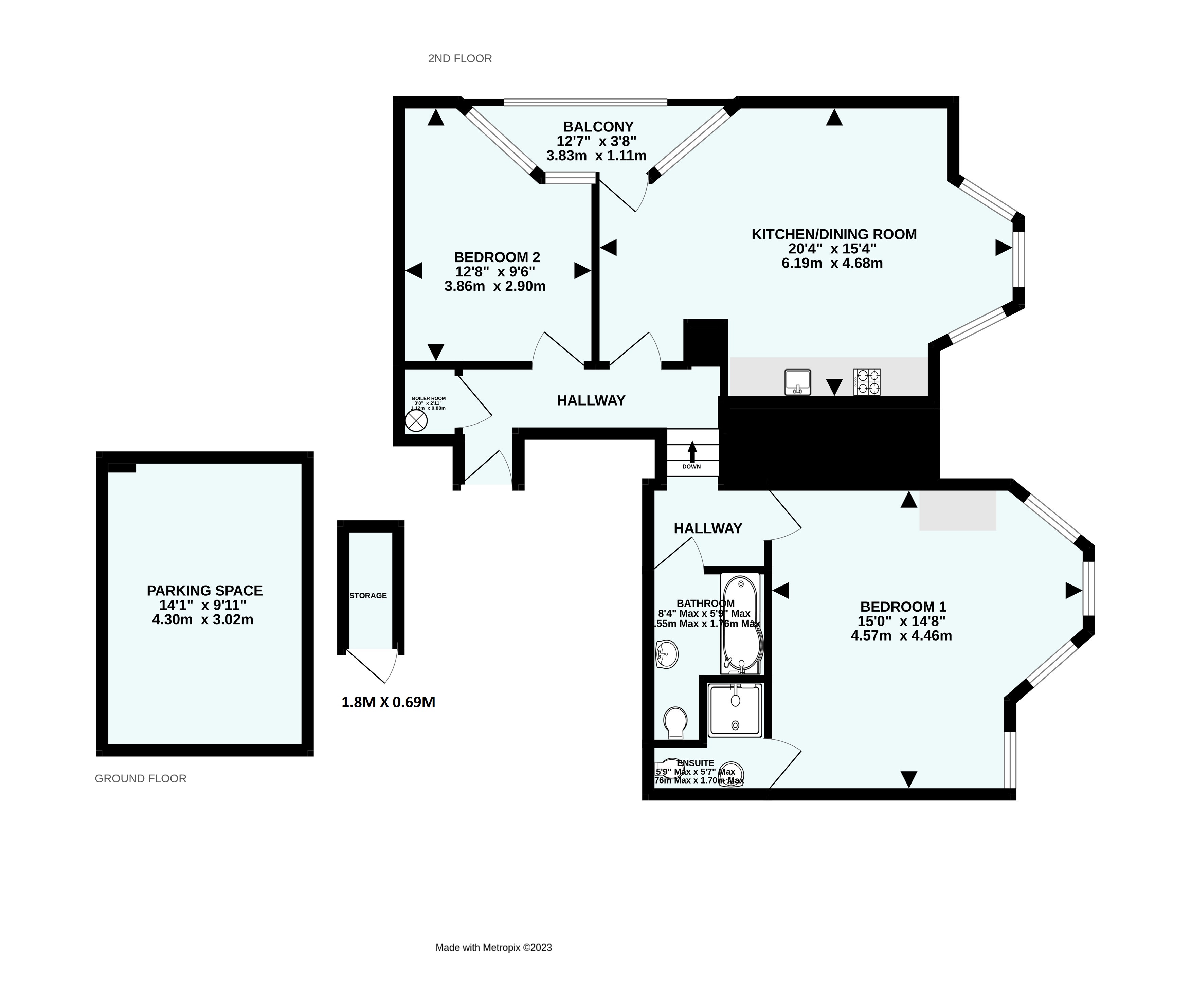 4 The Galleries,, Godrevy Terrace, Cornwall floorplan