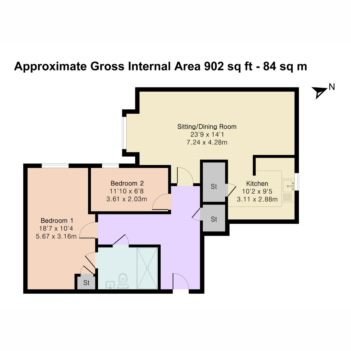 Flat Flat 14,, Shotover view,, Craufurd Road, Oxford floorplan