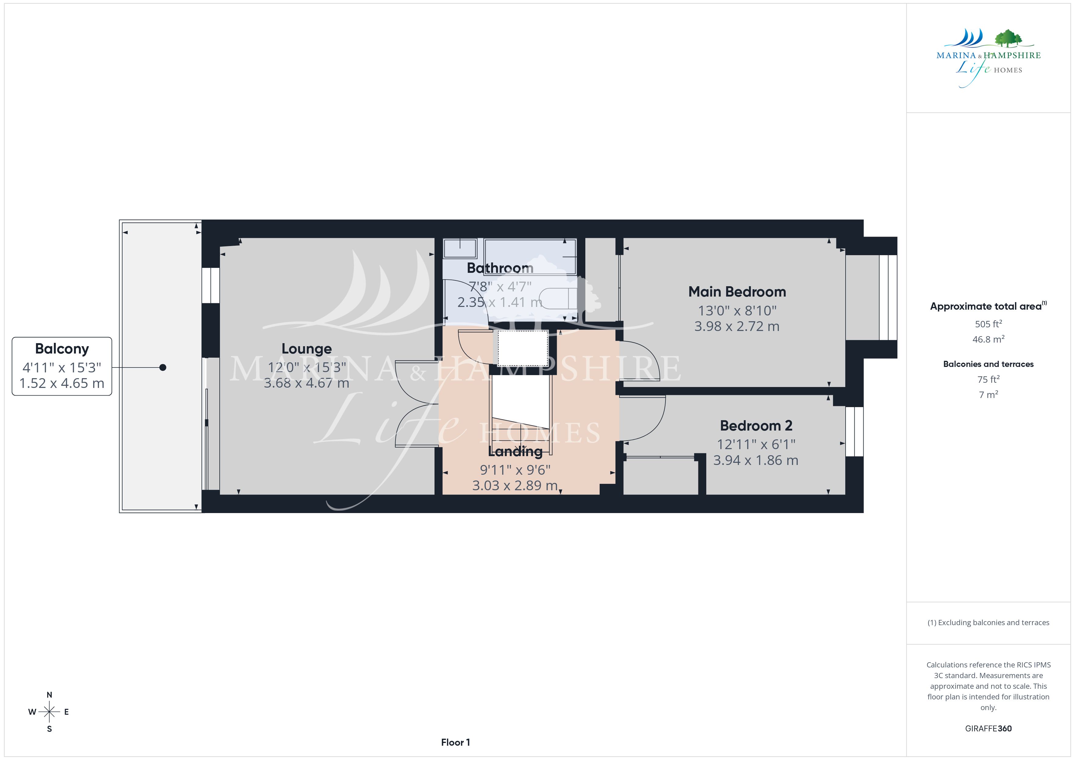 6, Carne Place, Portsmouth floorplan