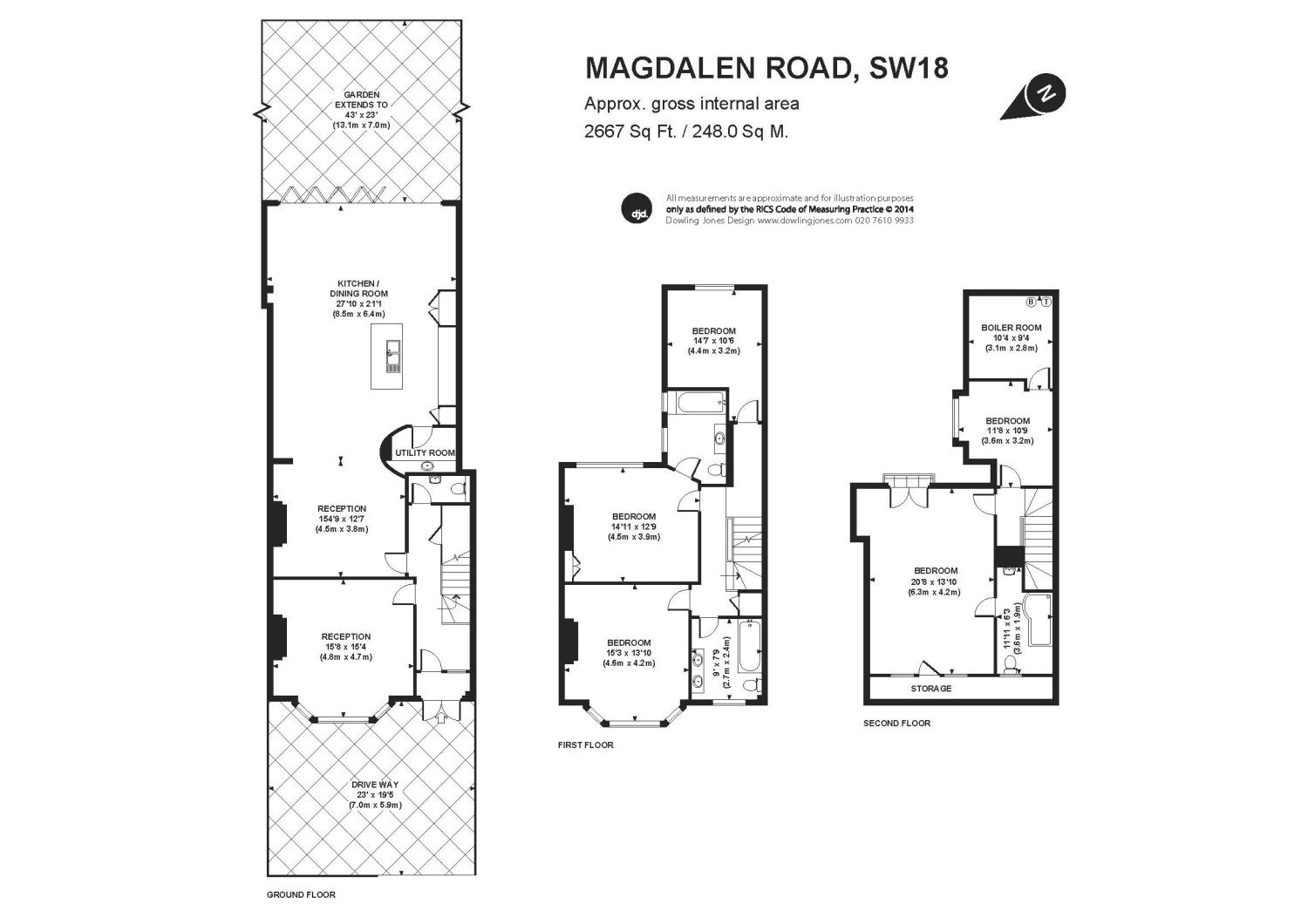 93, Magdalen Road, London floorplan