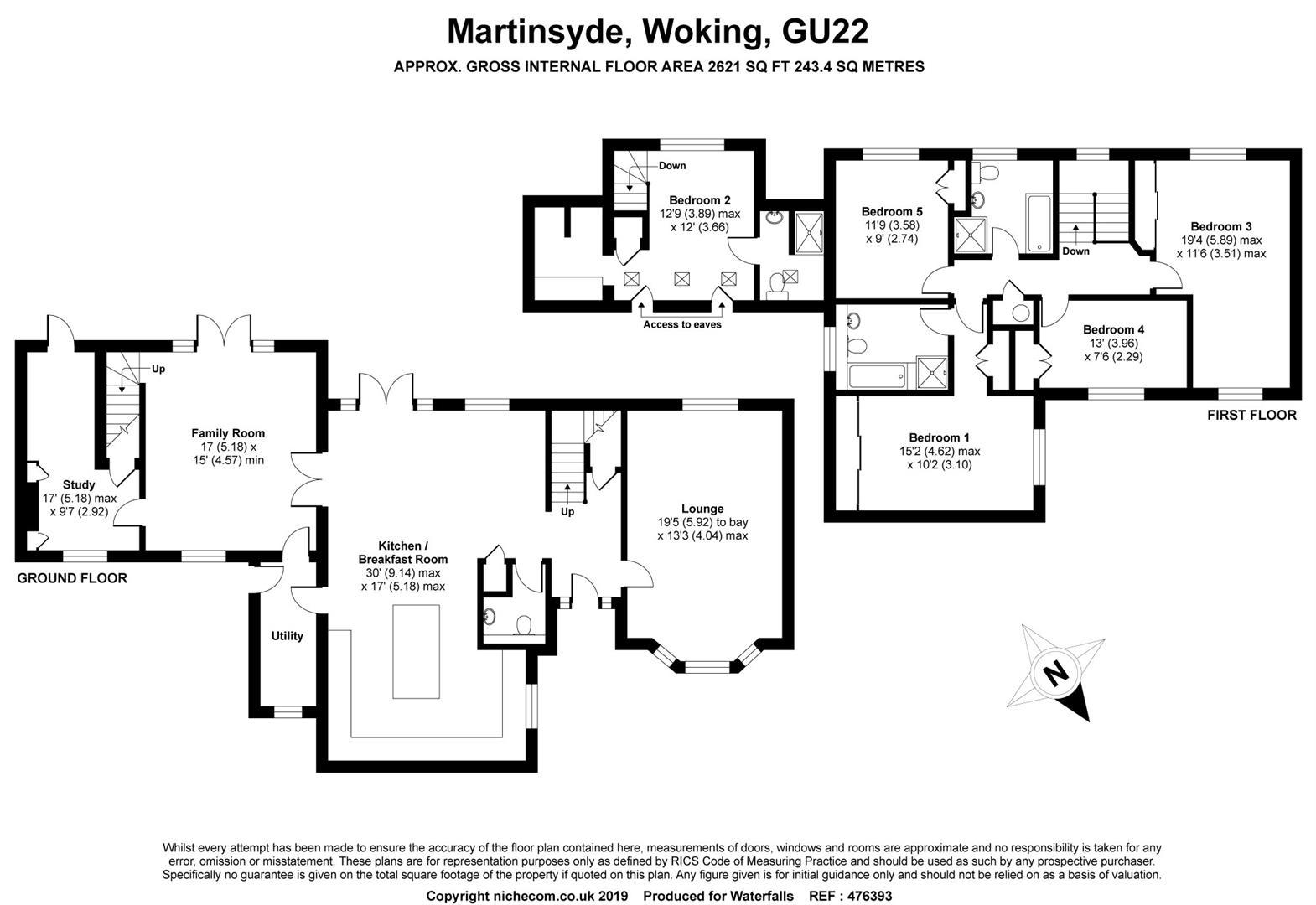 5 Bedrooms Detached house for sale in Martinsyde, Woking GU22