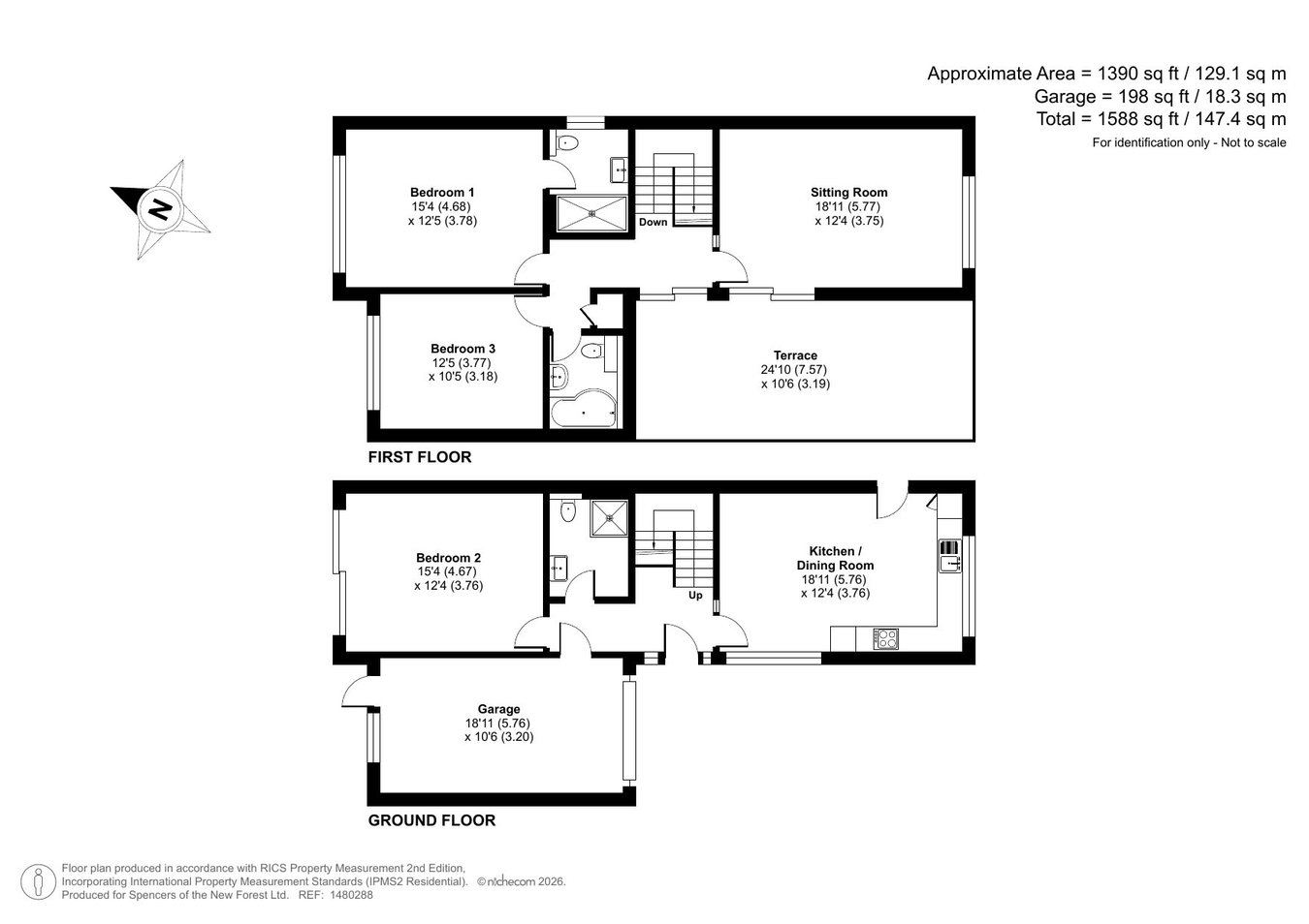 9, Arundel Way, Christchurch floorplan