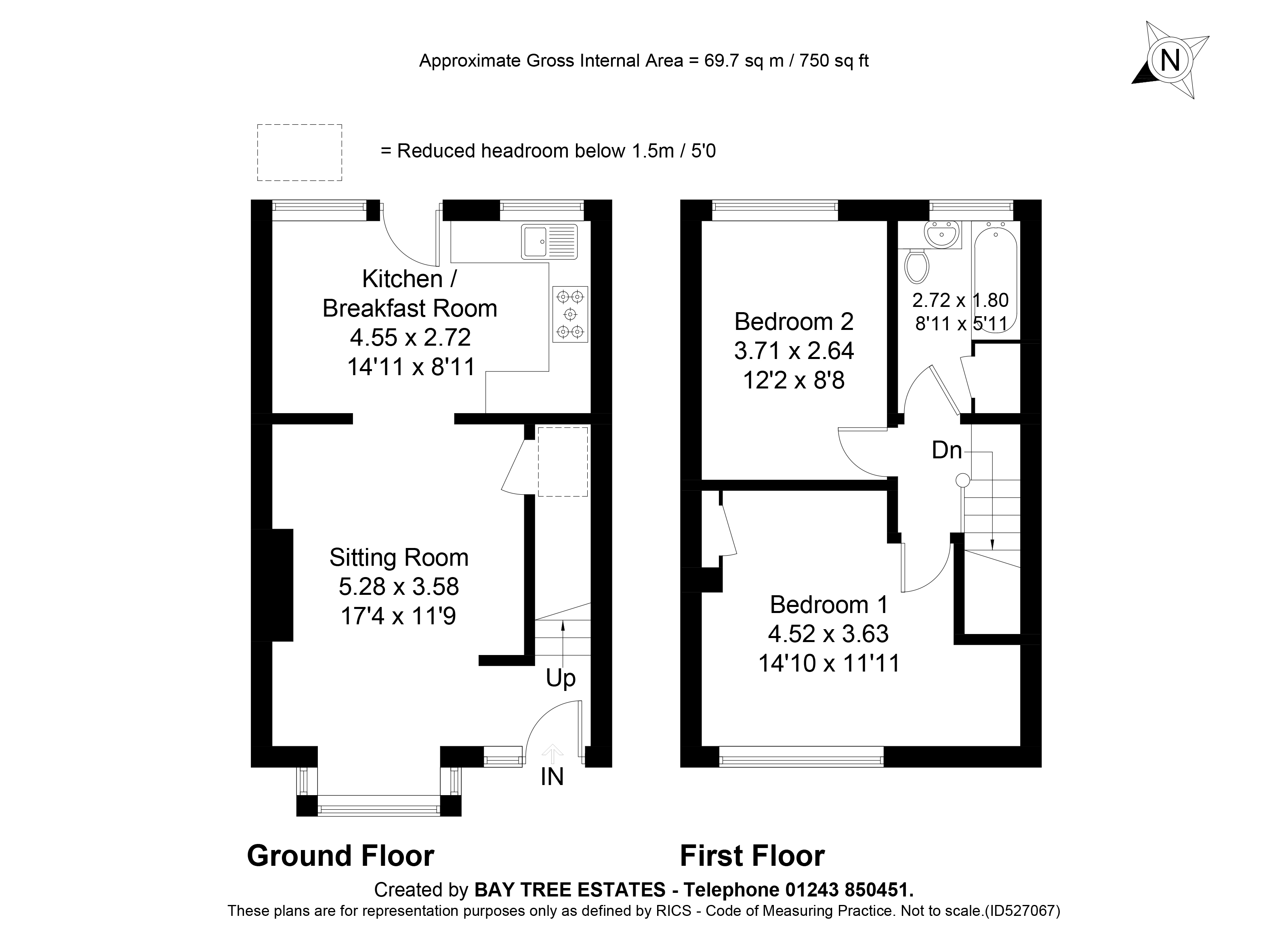 2 Bedrooms Terraced house for sale in Outerwyke Gardens, Felpham PO22