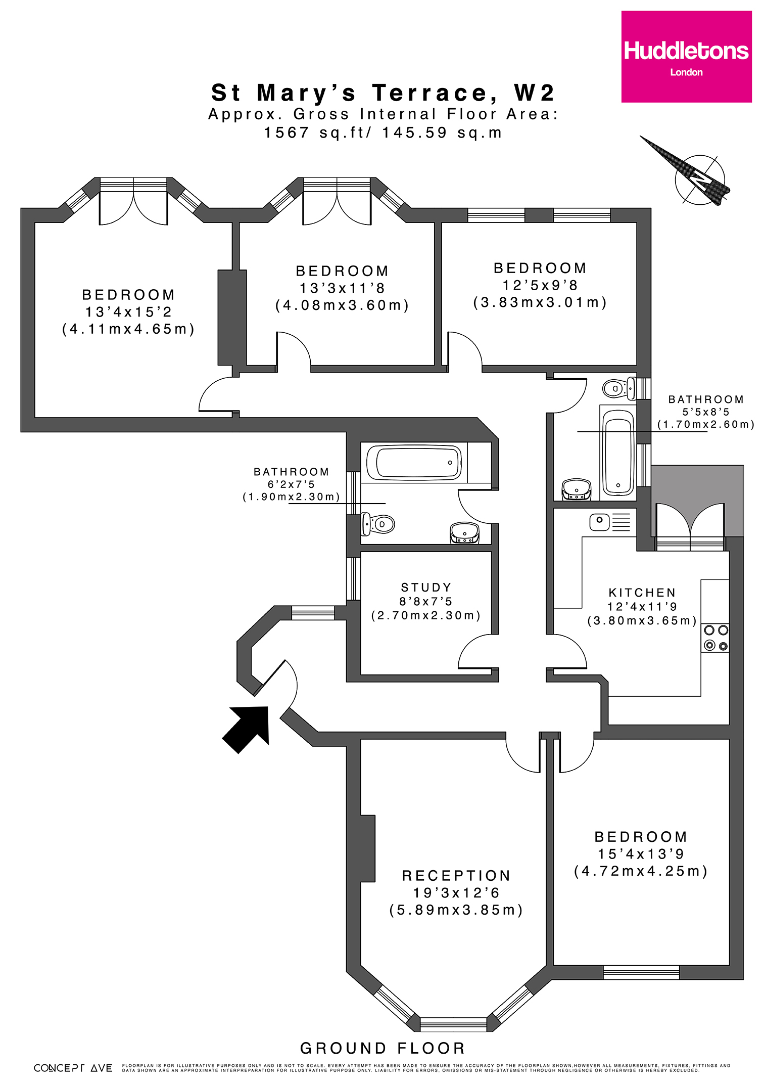 4 Bedrooms Flat to rent in St. Marys Terrace, Little Venice W2