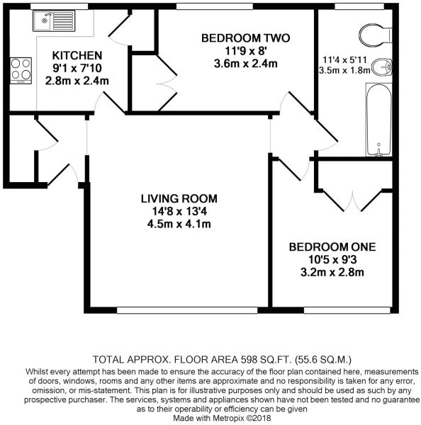 2 Bedrooms Flat to rent in Brantwood Court, West Byfleet, Surrey KT14