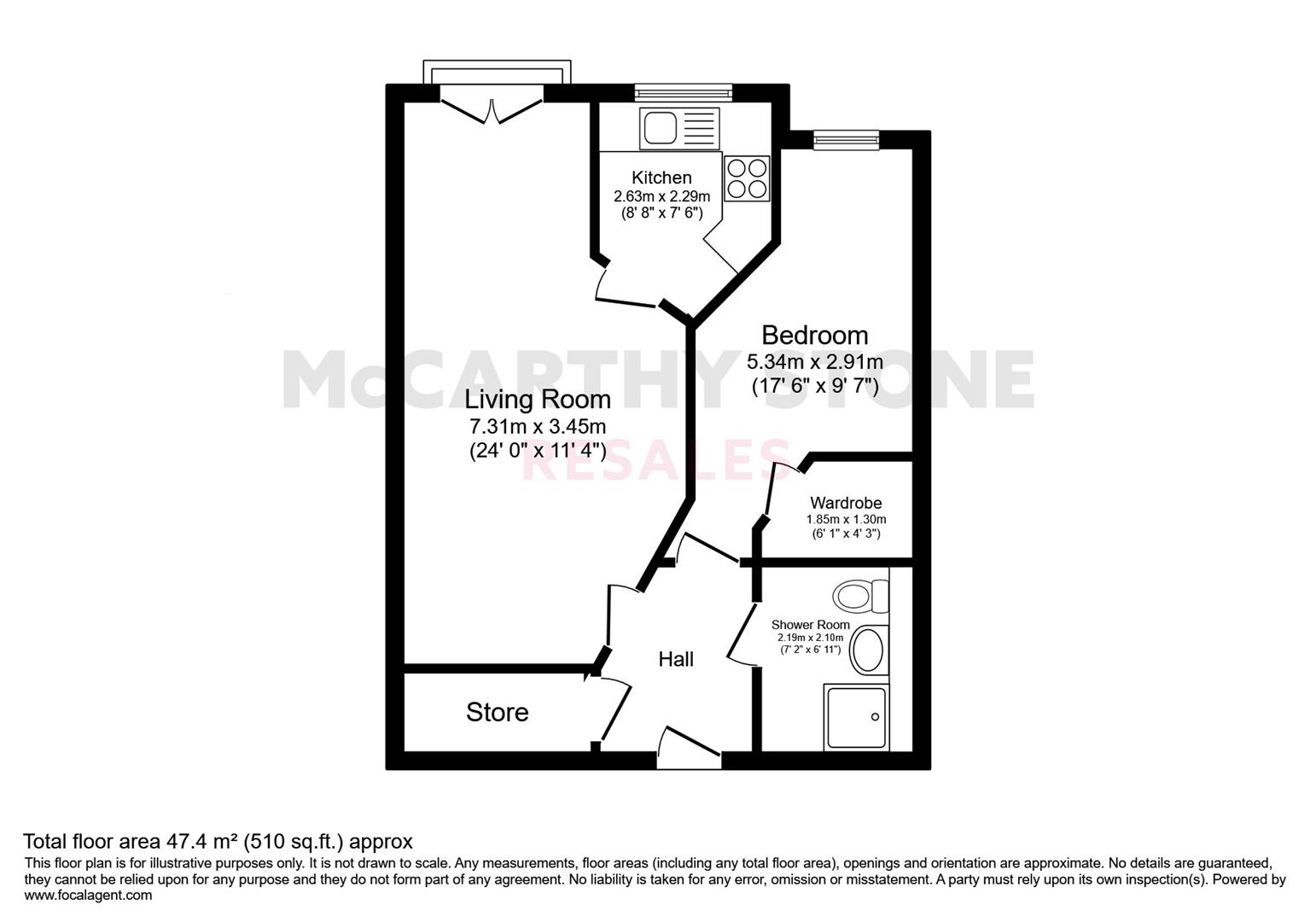 14 Greenwood Grove West, Stewarton Road, Glasgow floorplan