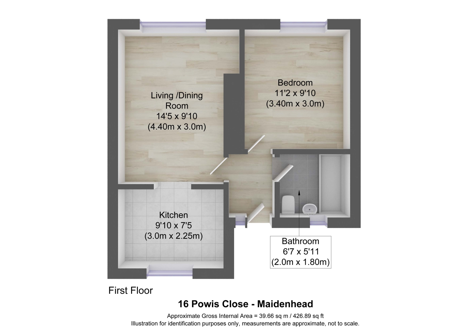 16, Powis Close, Maidenhead floorplan