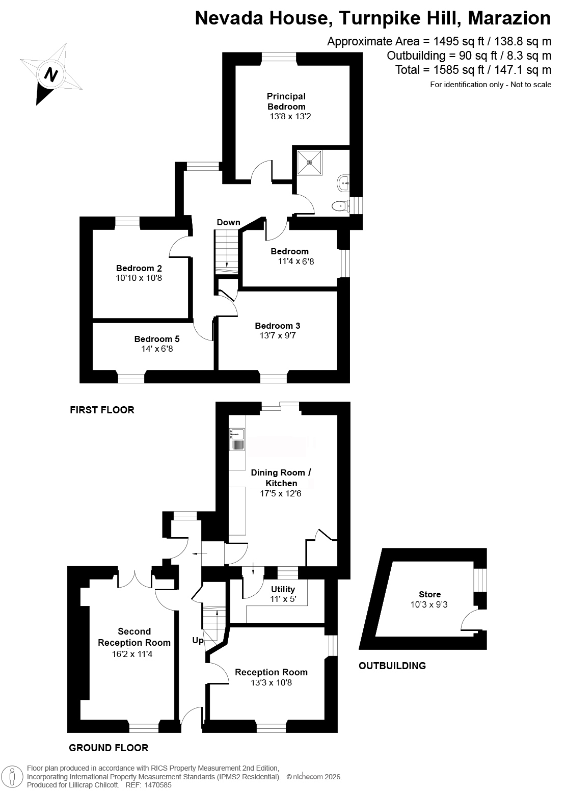 Nevada House, Marazion floorplan