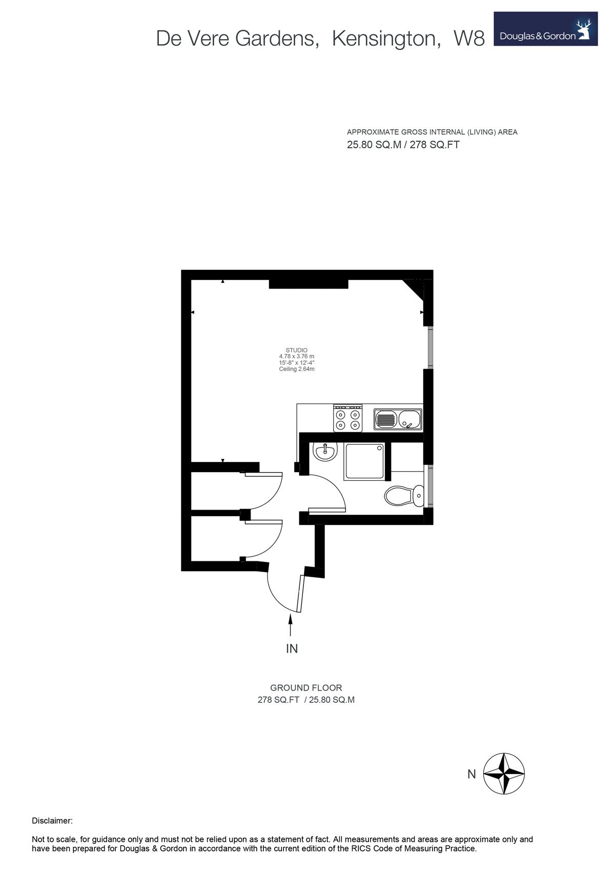 0 Bedrooms Studio to rent in De Vere Gardens, London W8