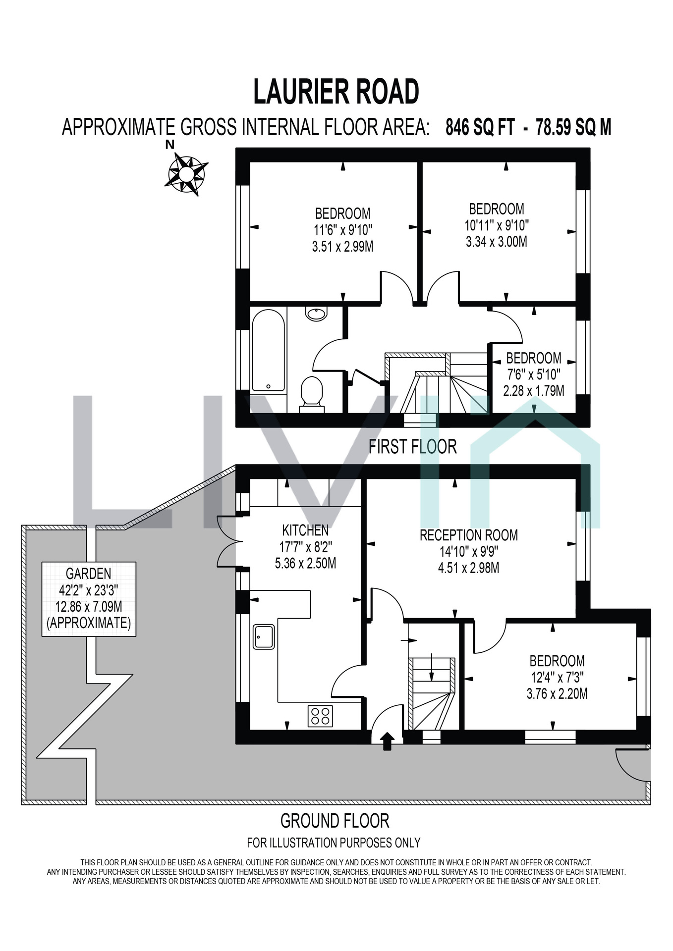 53, Laurier Road, Croydon floorplan