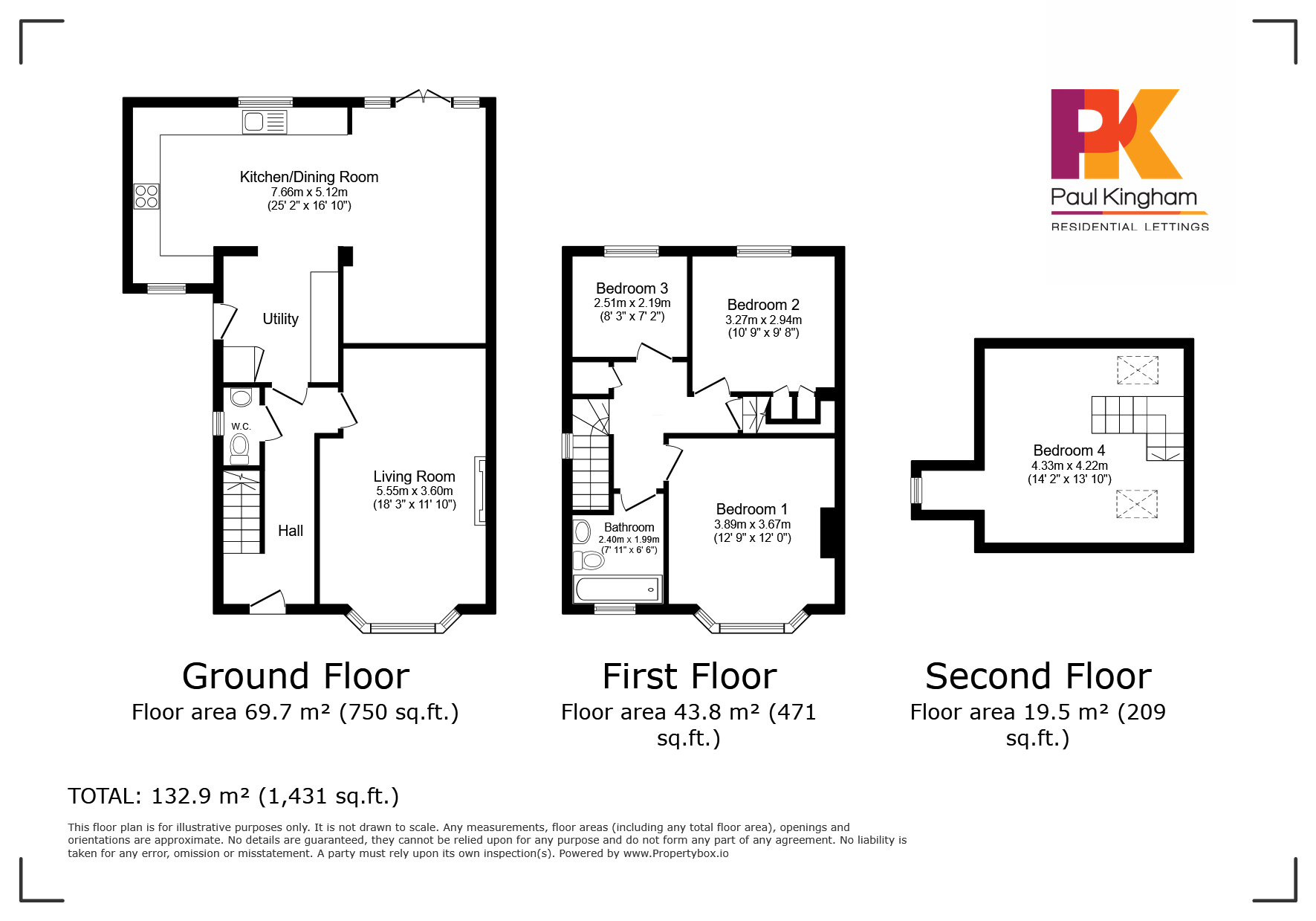 30, White Close, High Wycombe floorplan