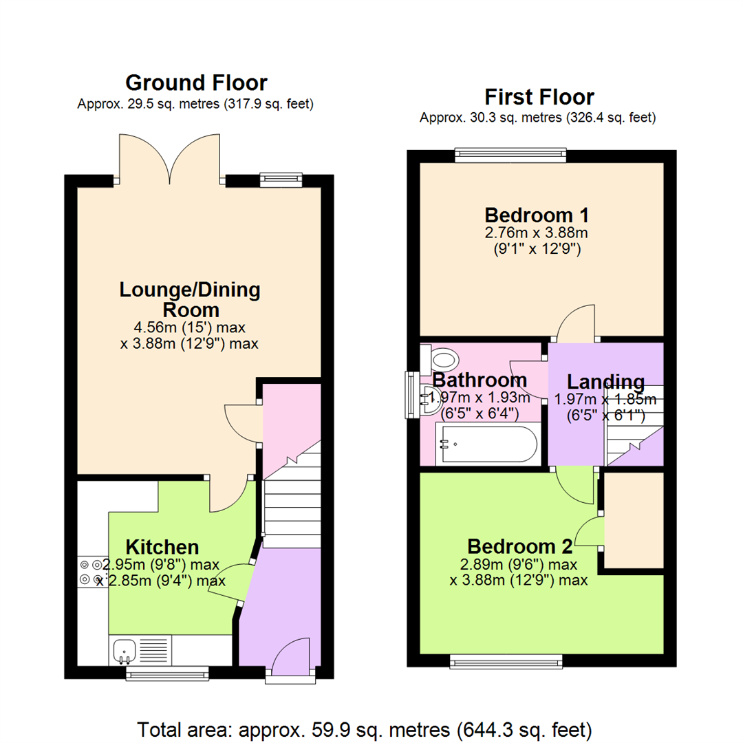 Porters Walk, Nottingham NG3, 2 bedroom terraced house for sale