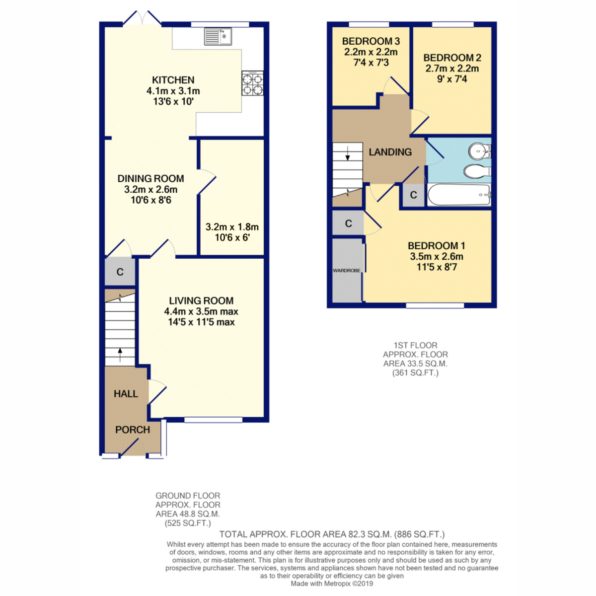 51, Gatesgarth Close, Hartlepool floorplan