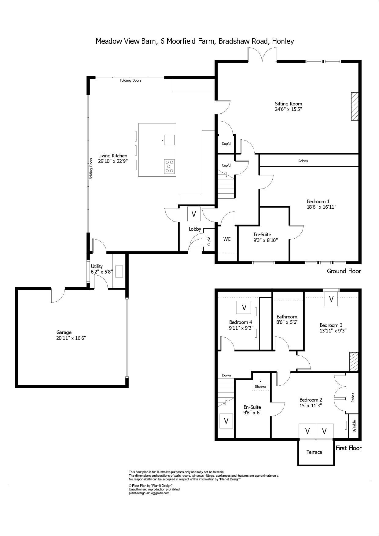 Moorfield Farm, Honley floorplan