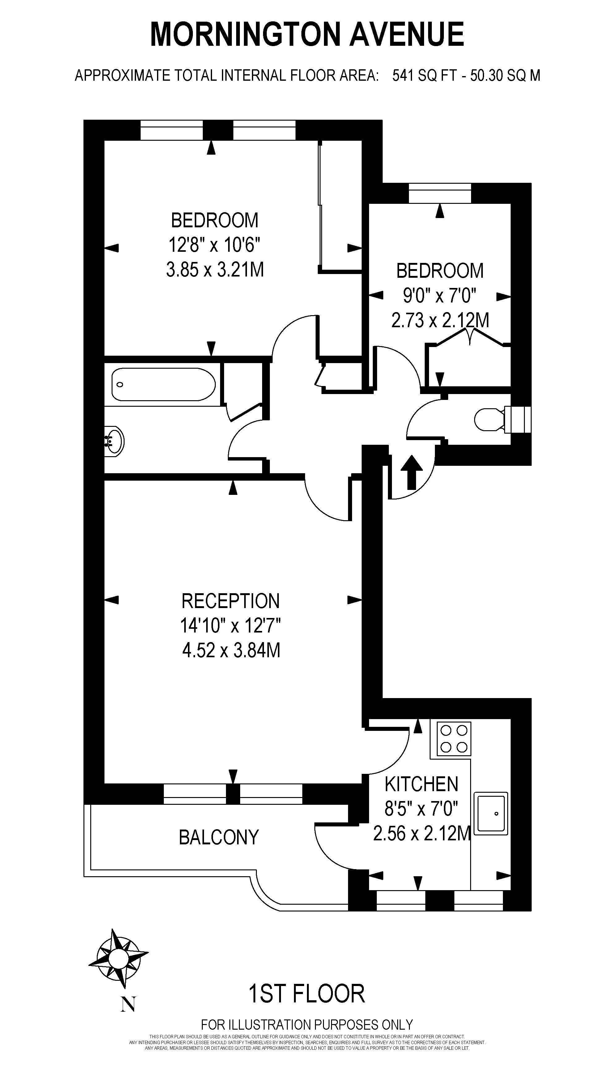 2 Bedrooms Flat to rent in Mornington Avenue, London W14