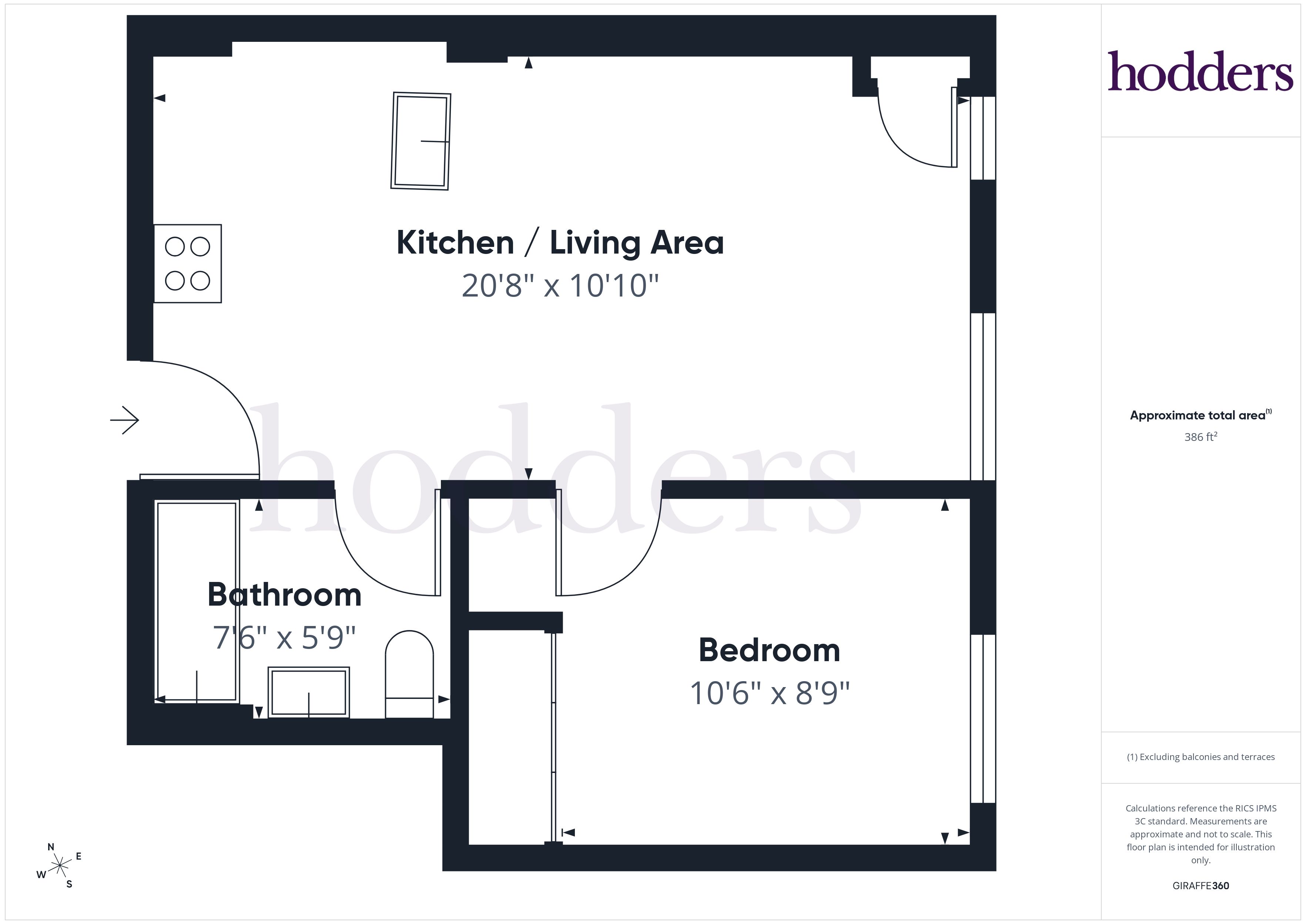 Flat 8, Montrose House,, Hanworth Lane, Chertsey floorplan