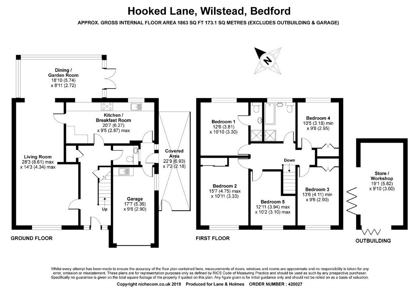 5 Bedrooms Detached house for sale in Hooked Lane, Wilstead, Bedford MK45