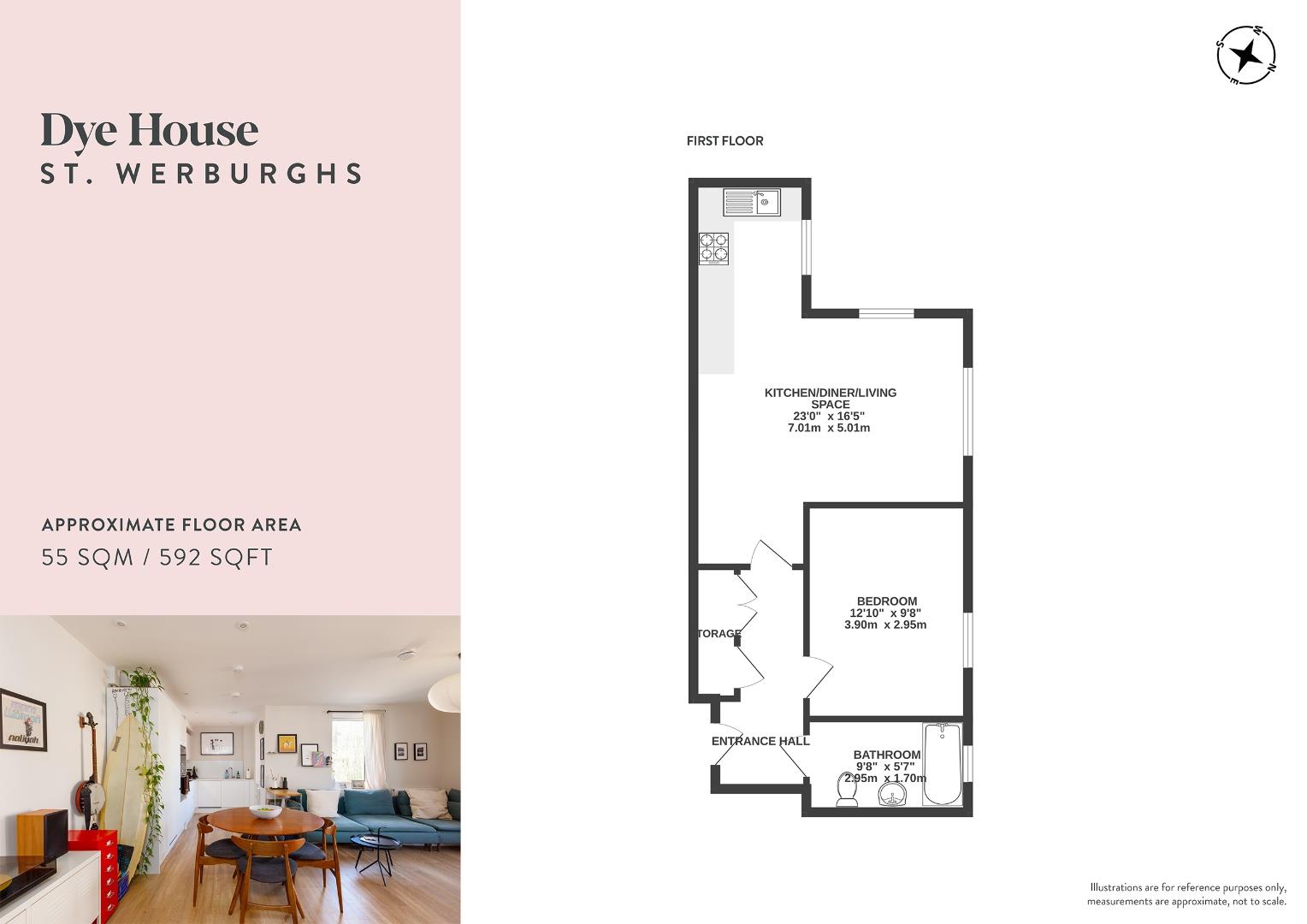 Flat 5, The Dye House, 44 Sevier Street, Bristol floorplan