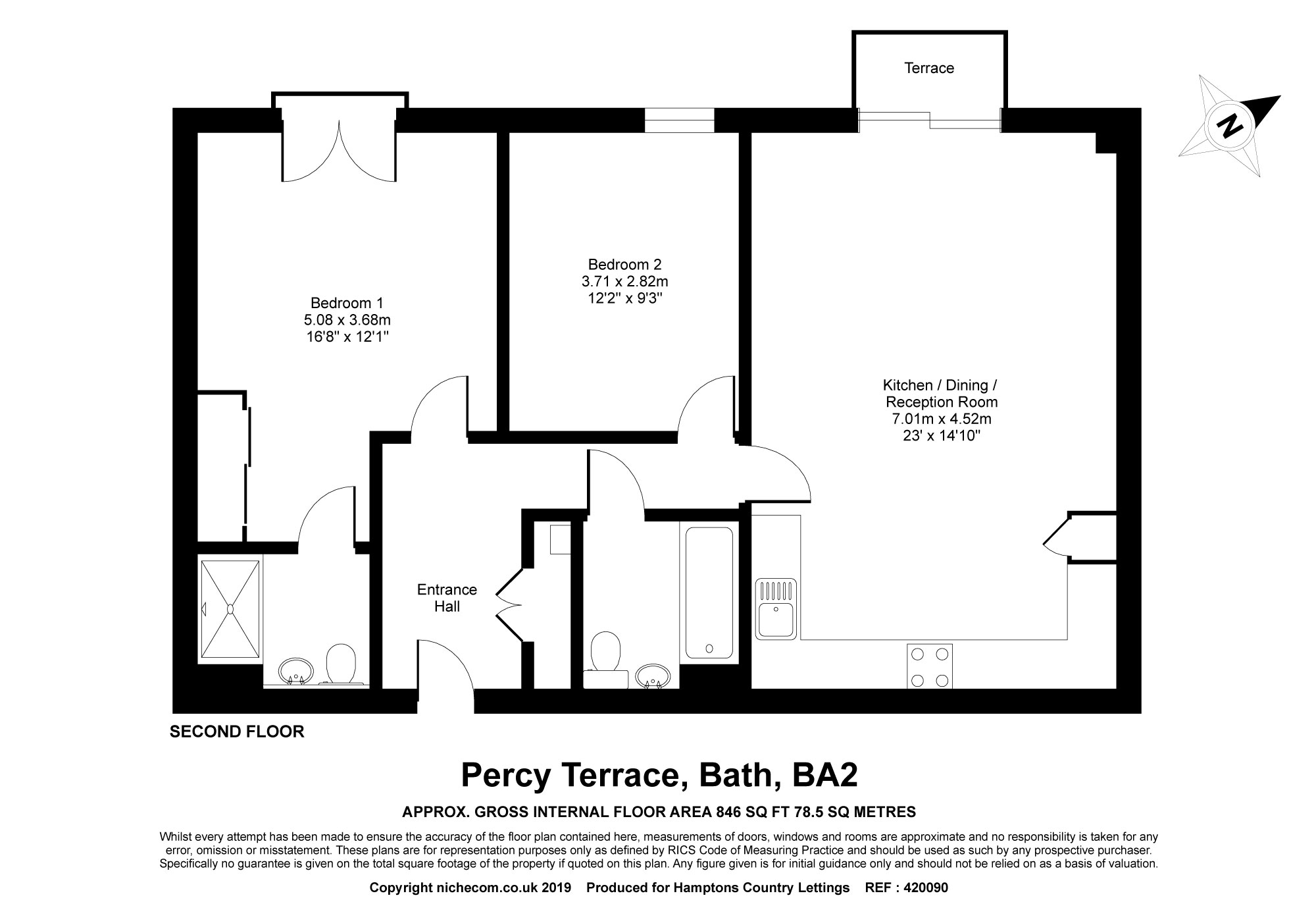 2 Bedrooms Flat to rent in Percy Terrace, Bath BA2