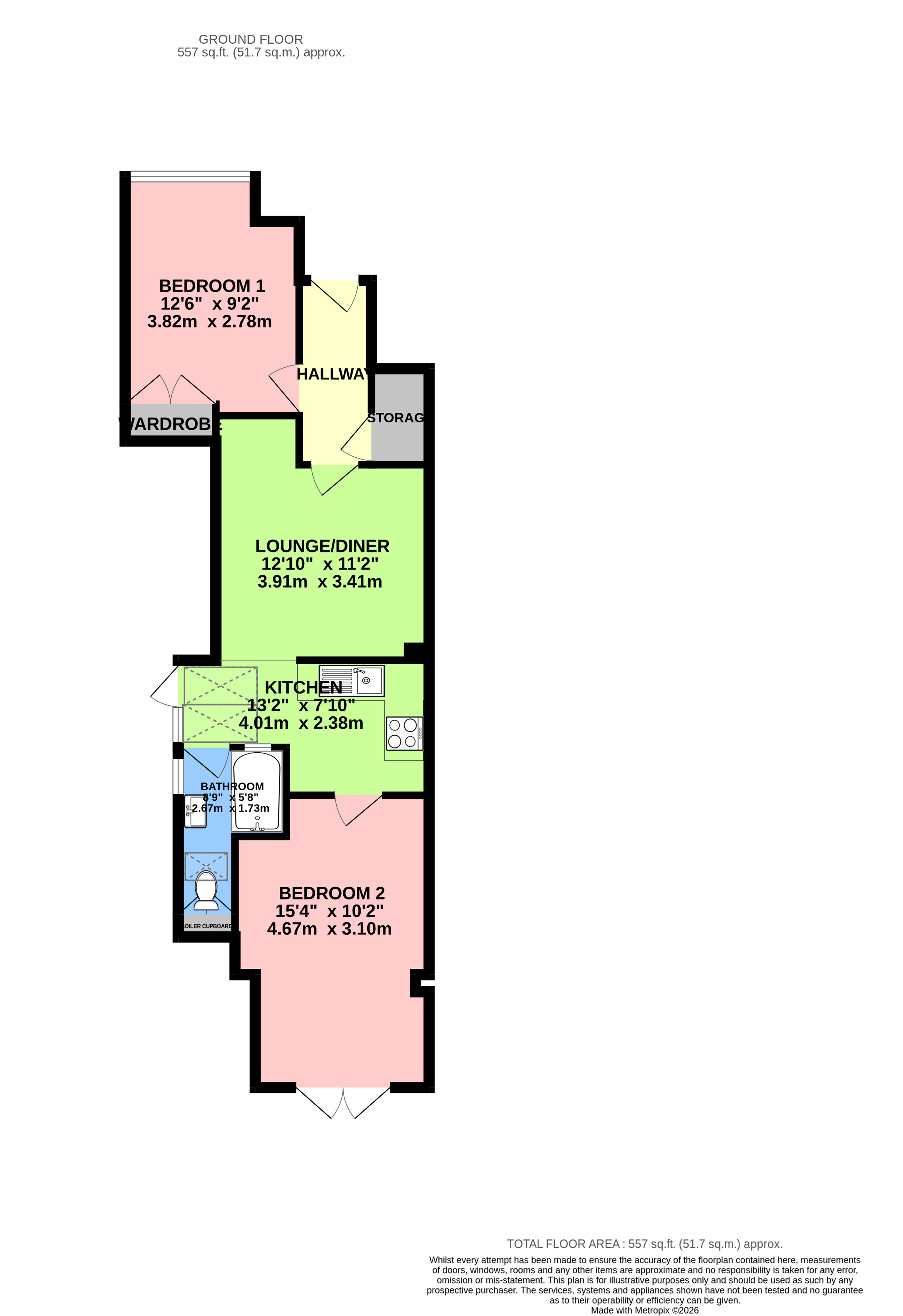 54, Lea Road, Middlesex floorplan