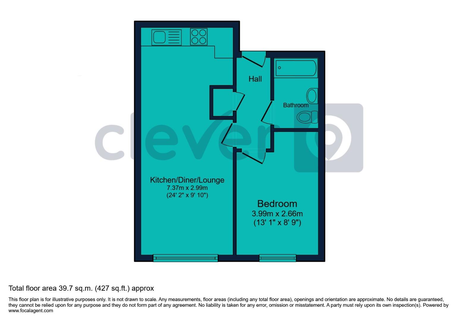Flat 18, 46, Ebrington Street, Plymouth floorplan