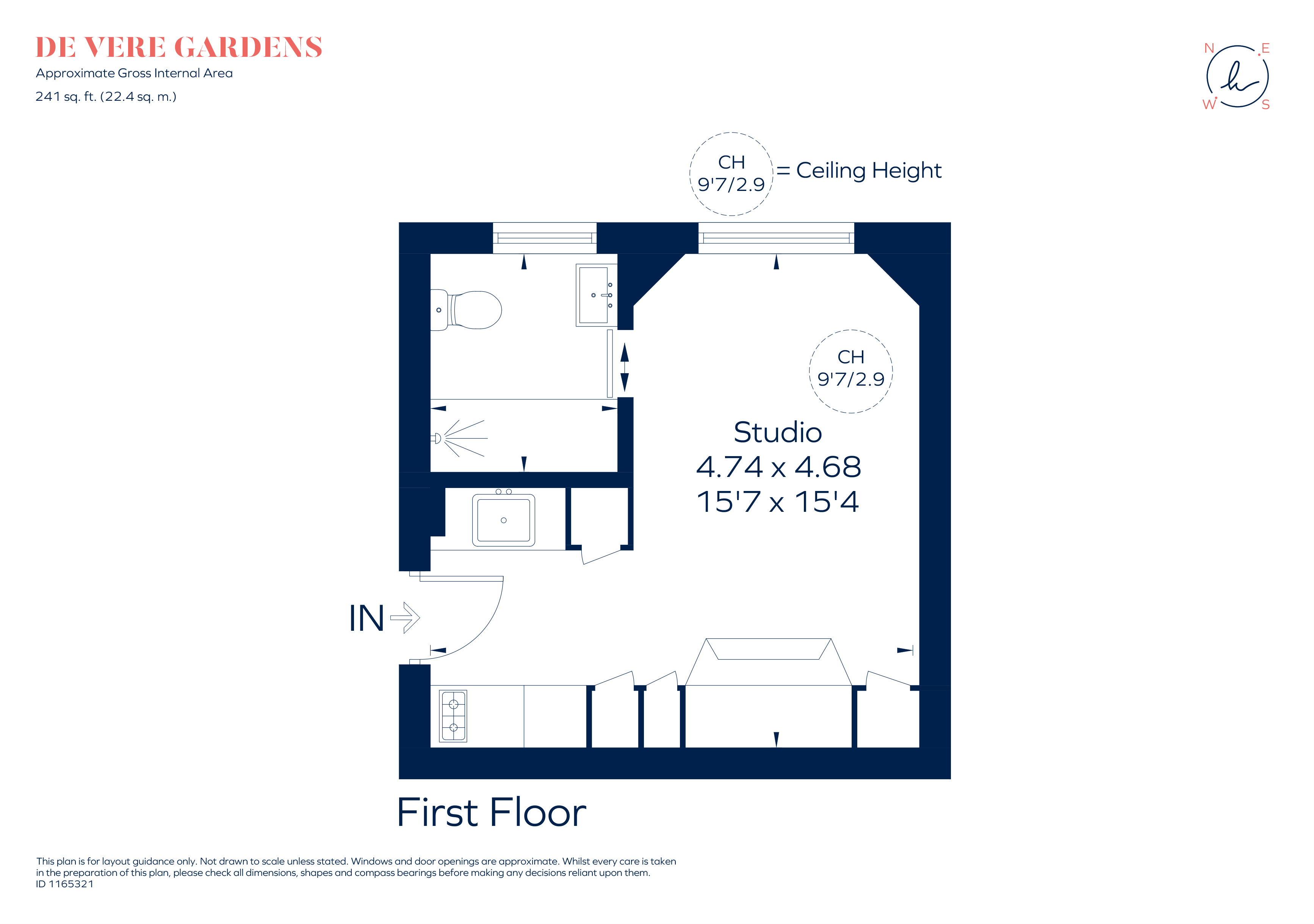 Flat 16, Fordham Court, 9-13, De Vere Gardens, London floorplan
