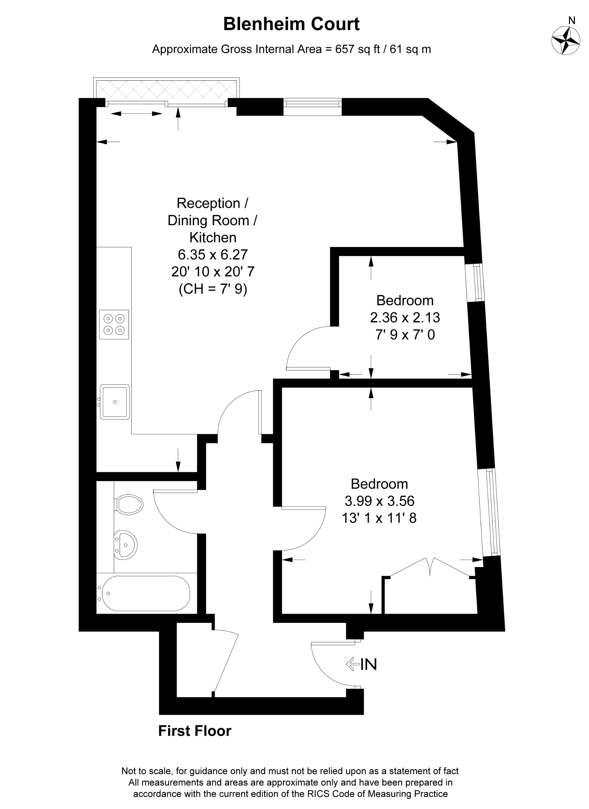 Apartment 1 Blenheim Court 20, Denham Street, Greater London floorplan